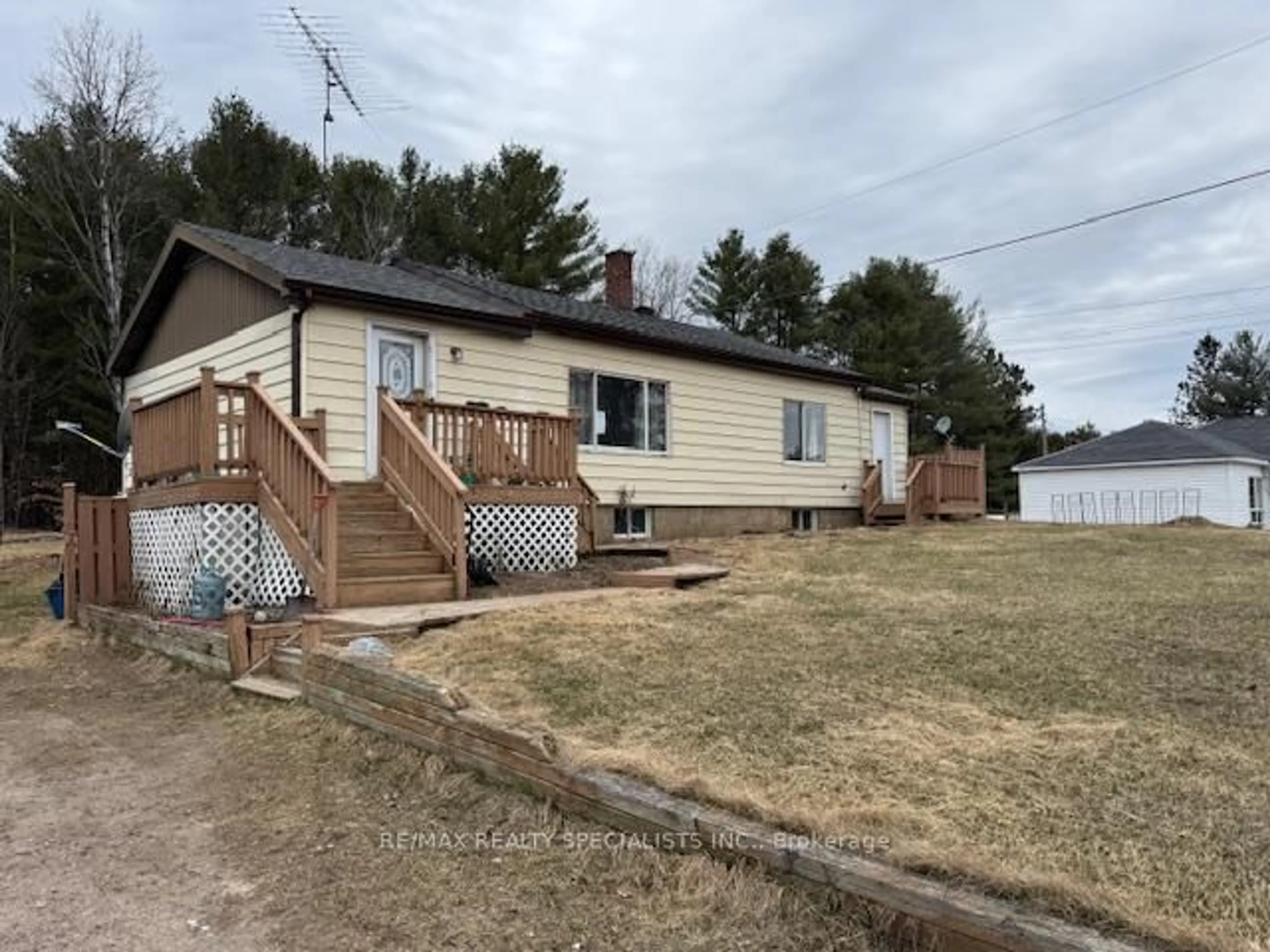 A pic from outside/outdoor area/front of a property/back of a property/a pic from drone, street for 16 Stimears Lake Rd, Bancroft Ontario K0L 2L0