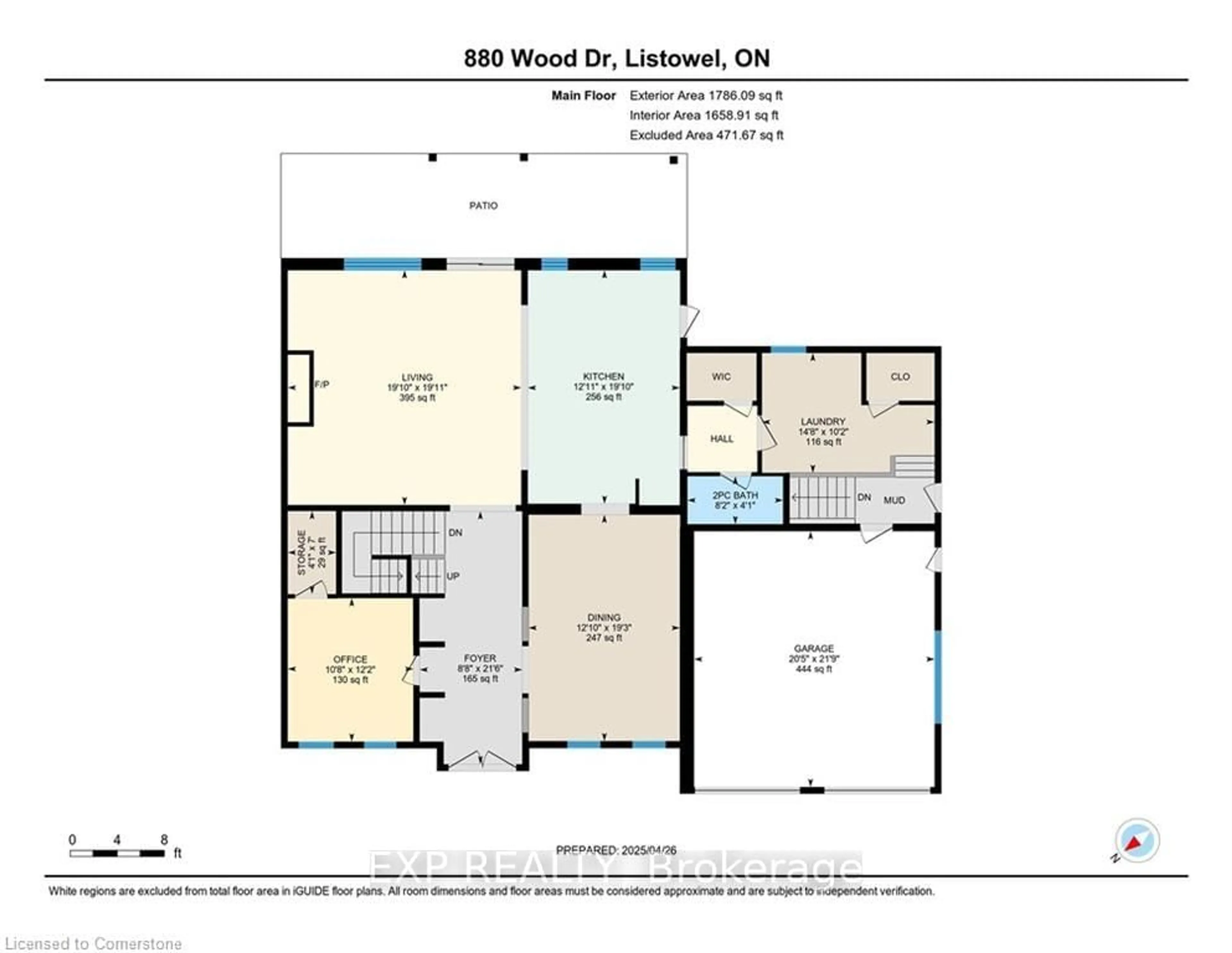 Floor plan for 880 Wood Dr, North Perth Ontario N4W 0B7