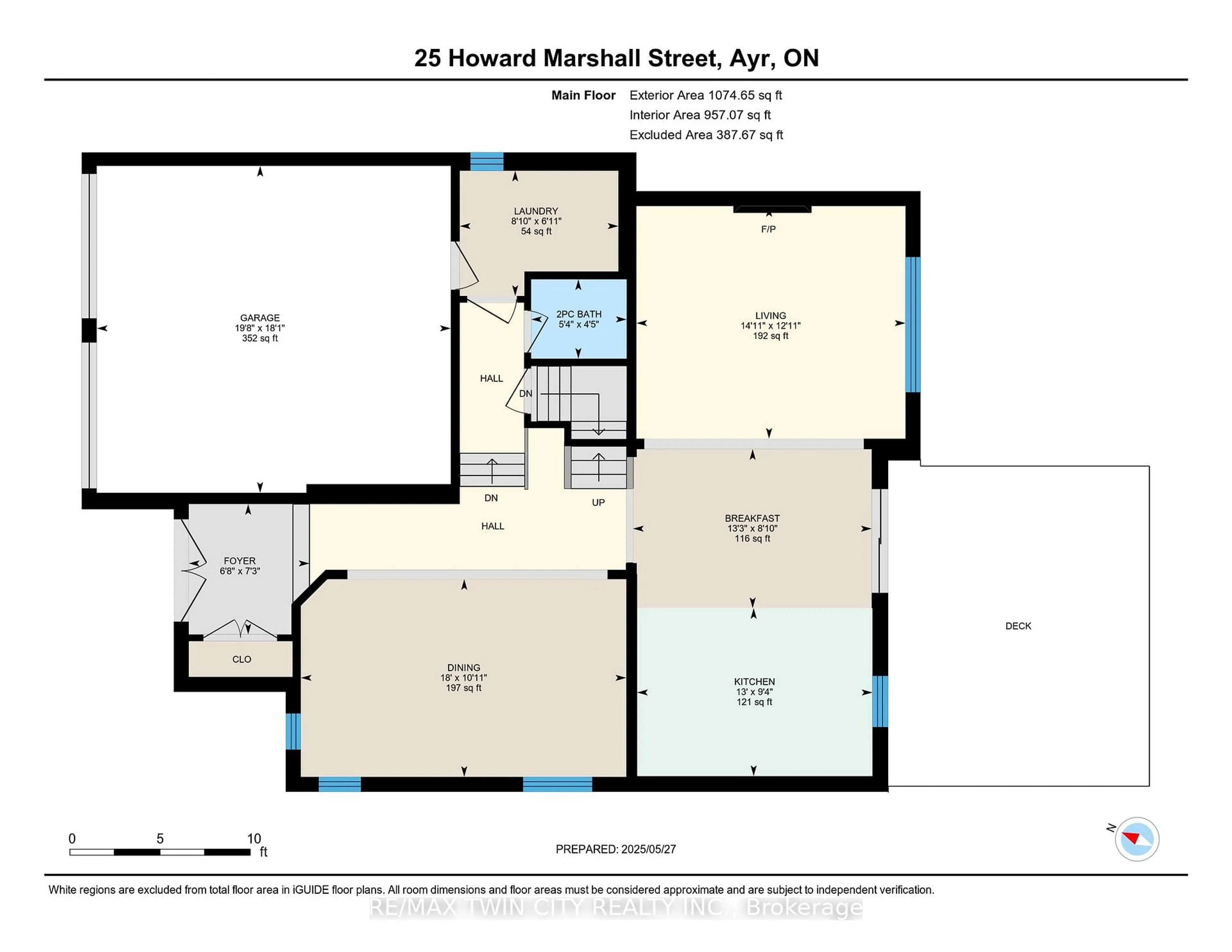 Floor plan for 25 Howard Marshall St, North Dumfries Ontario N0B 1E0
