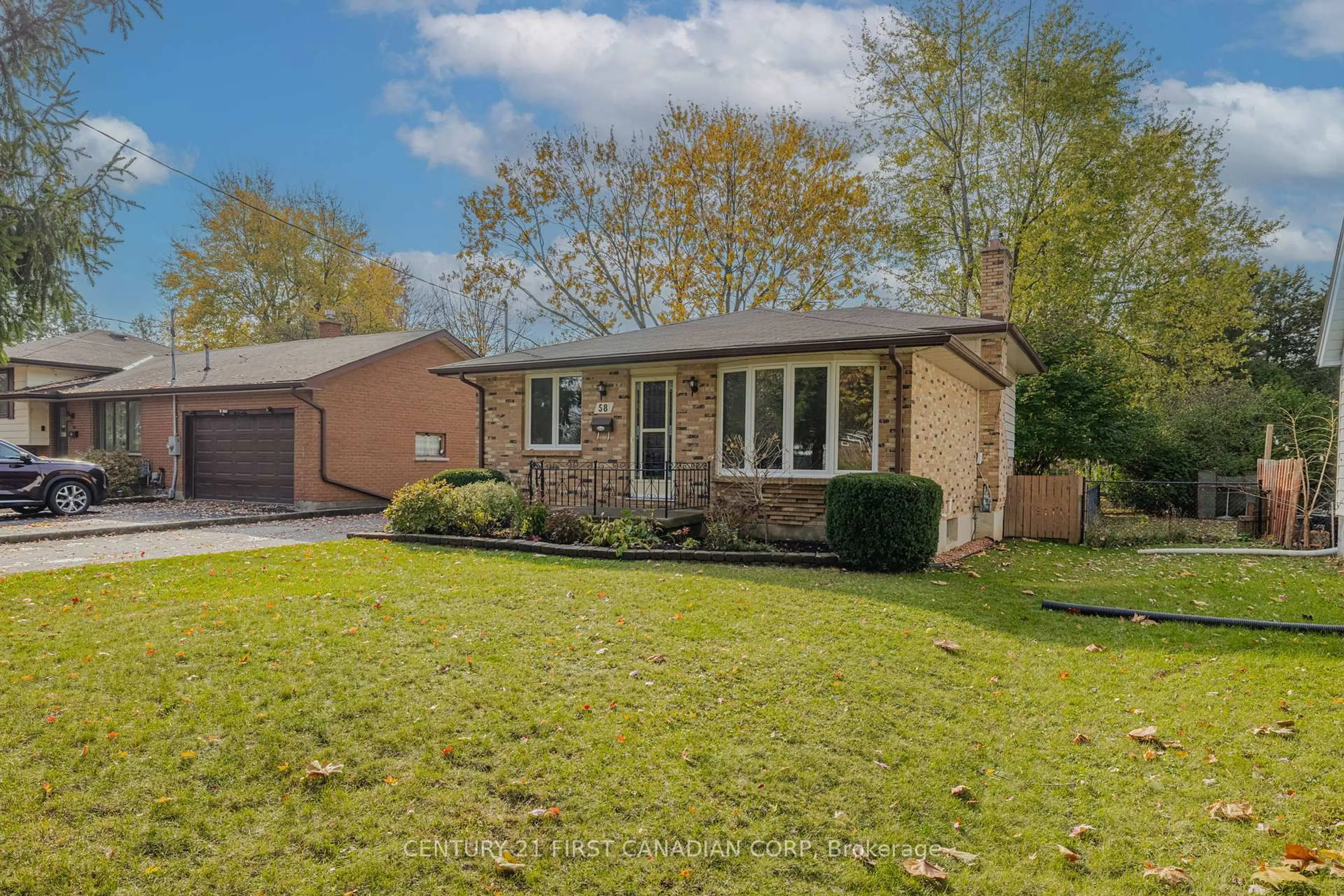 Home with brick exterior material, street for 58 Greenfield Dr, London South Ontario N6E 1M7
