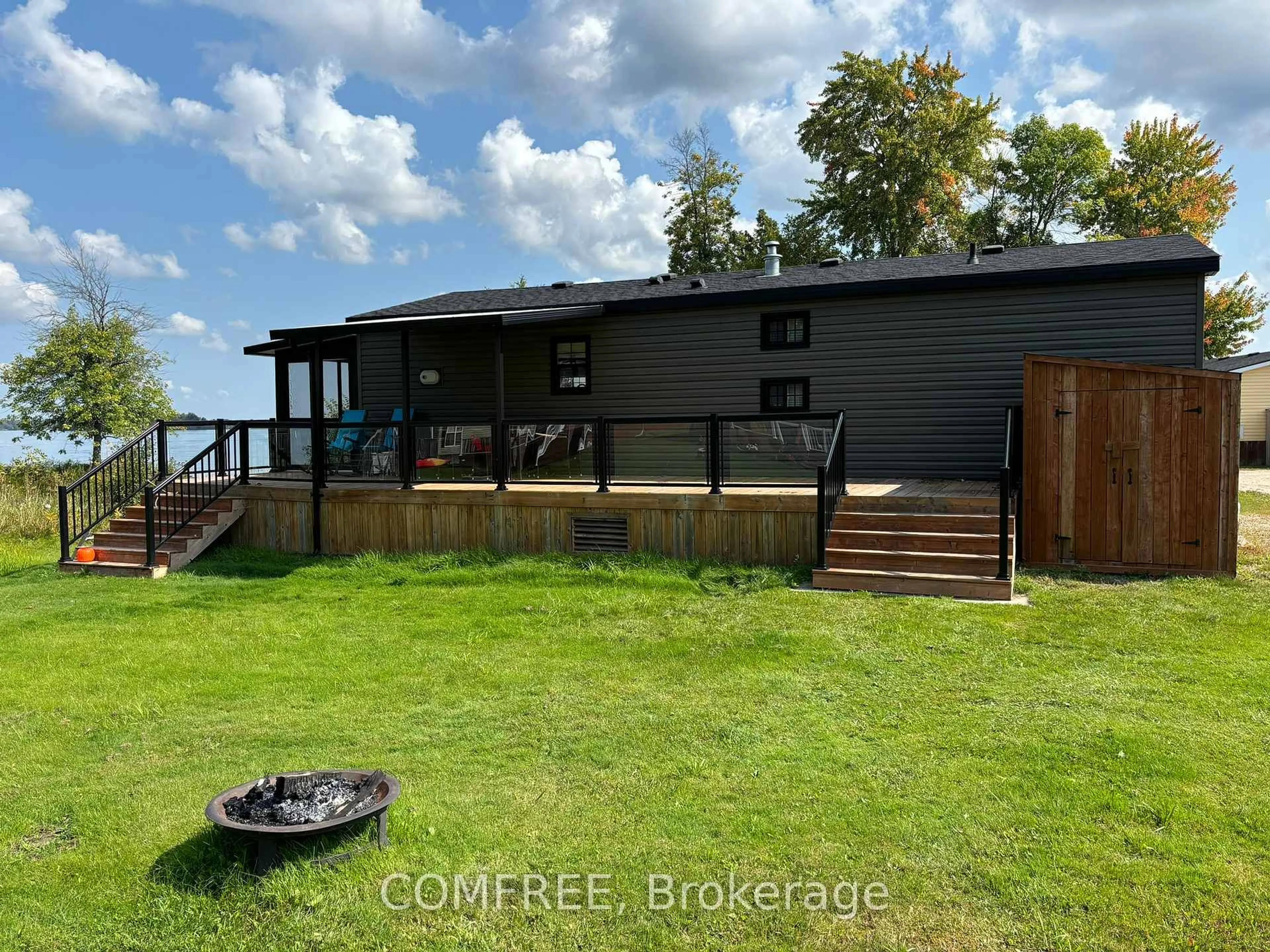 A pic from outside/outdoor area/front of a property/back of a property/a pic from drone, water/lake/river/ocean view for 155 Mcrearys Beach Rd #226, Perth Ontario K7H 0J3