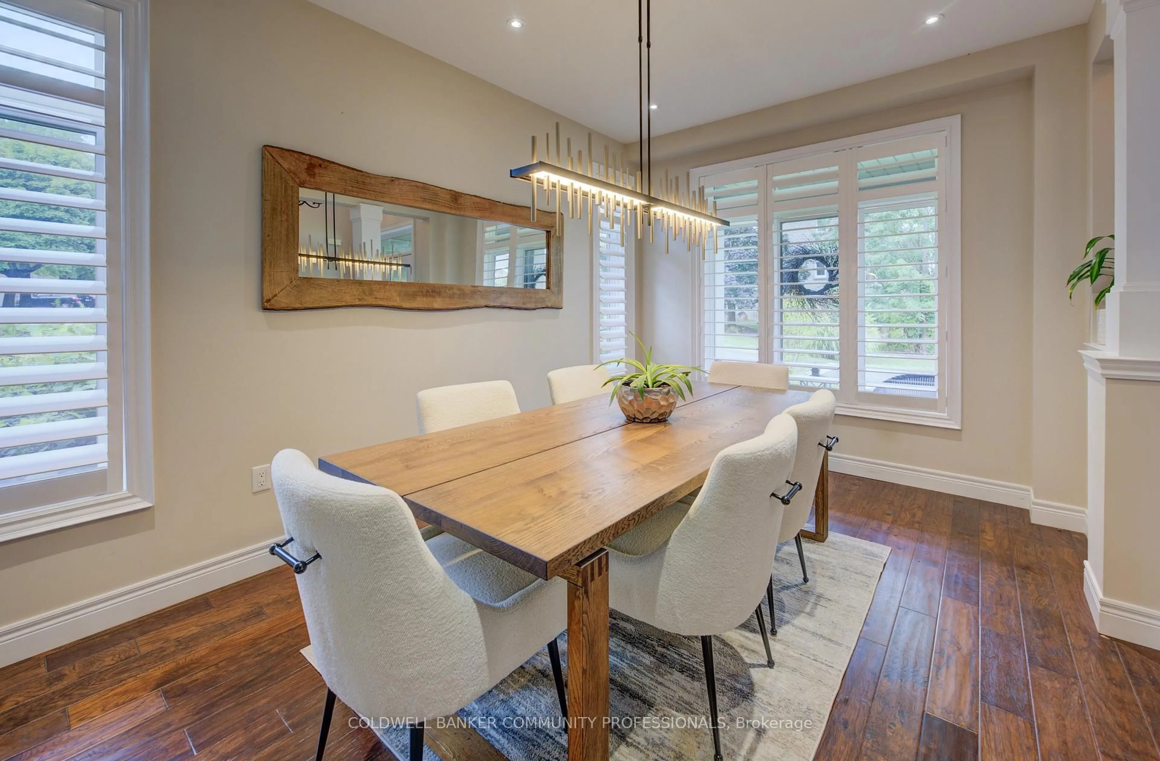 Dining room, wood/laminate floor for 35 Fern Ave, Hamilton Ontario L0R 2H0
