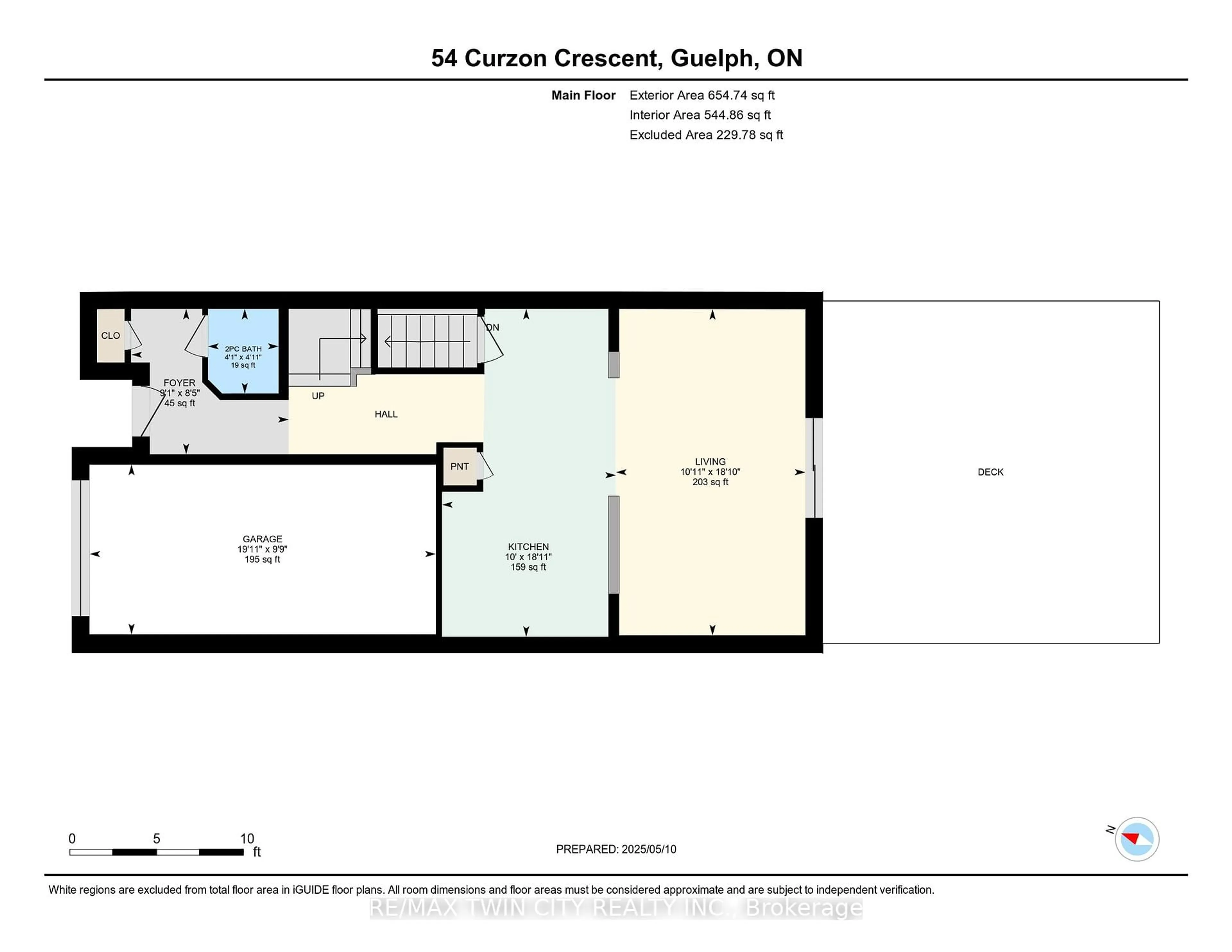 Floor plan for 54 Curzon Cres, Guelph Ontario N1K 1Z9
