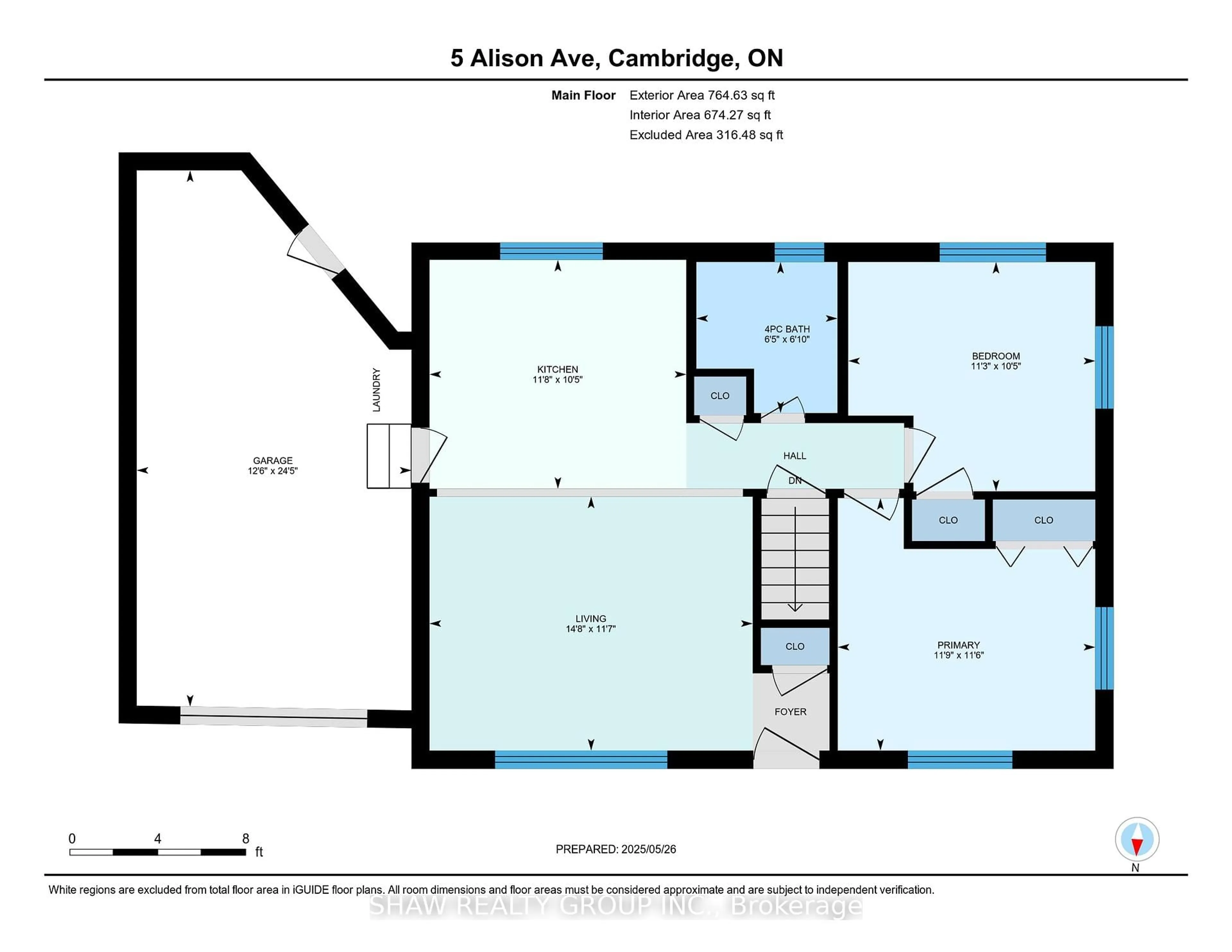 Floor plan for 5 Alison Ave, Cambridge Ontario N1R 1M8