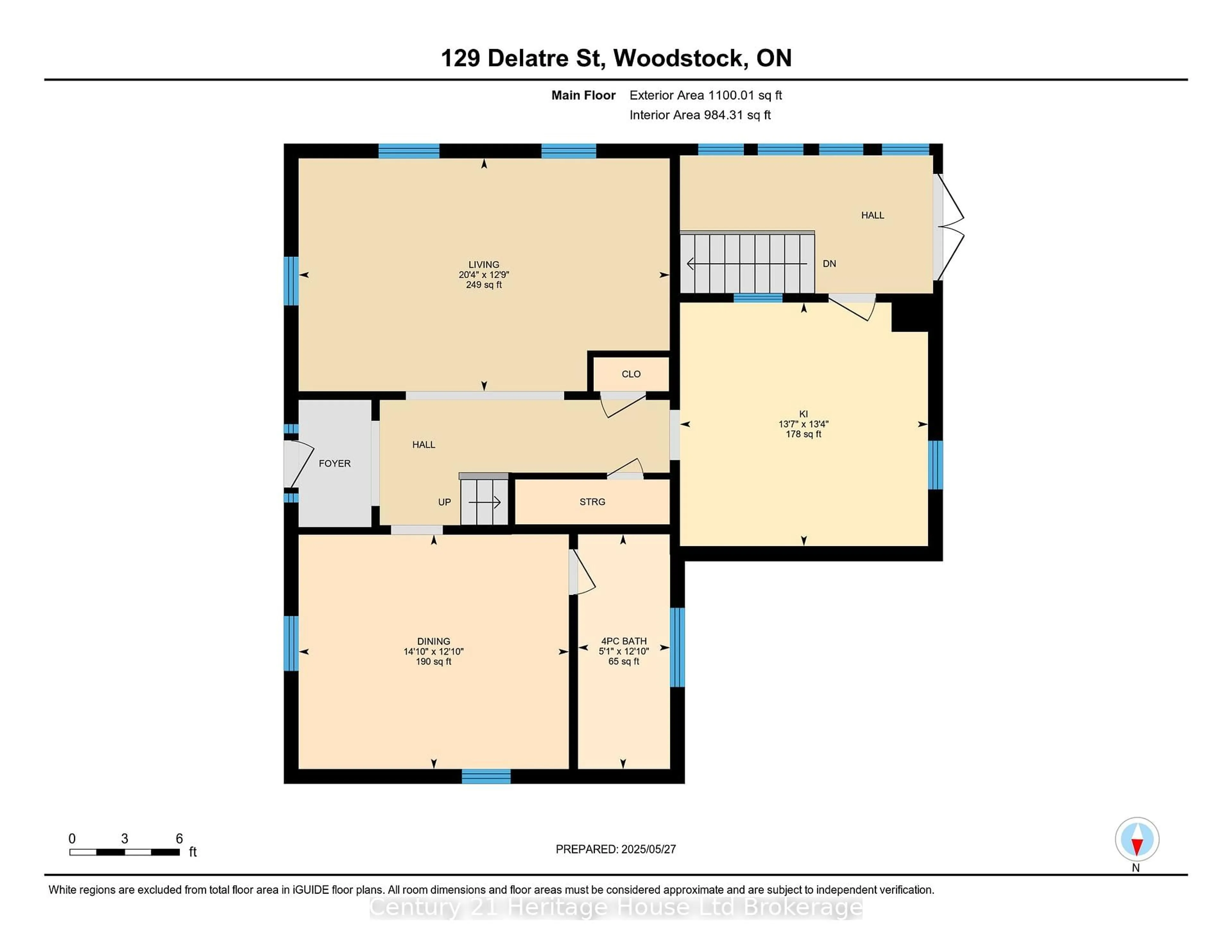 Floor plan for 129 Delatre St, Woodstock Ontario N4S 6C1