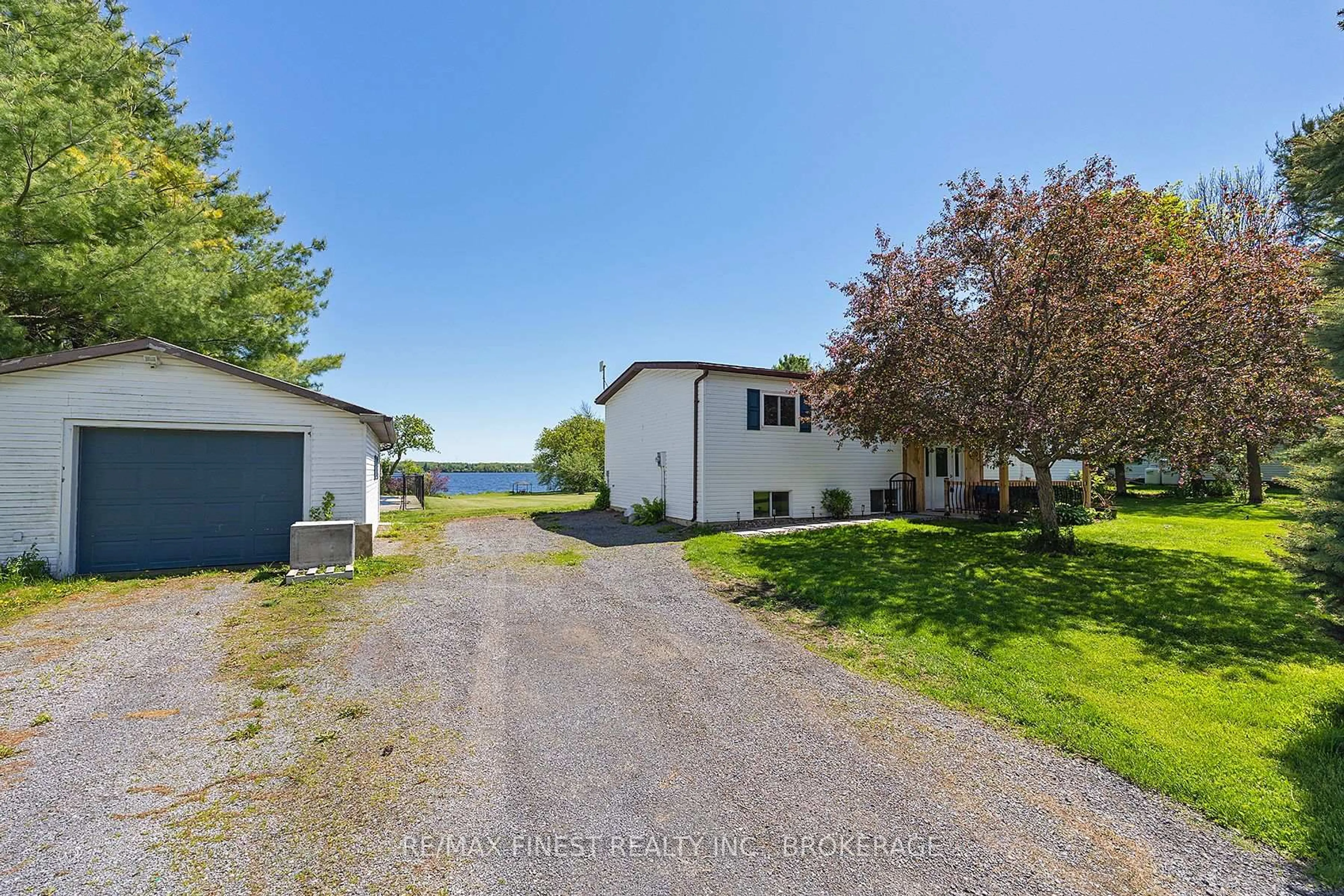 A pic from outside/outdoor area/front of a property/back of a property/a pic from drone, water/lake/river/ocean view for 4225 County Road 9 N/A, Napanee Ontario K7R 3K8