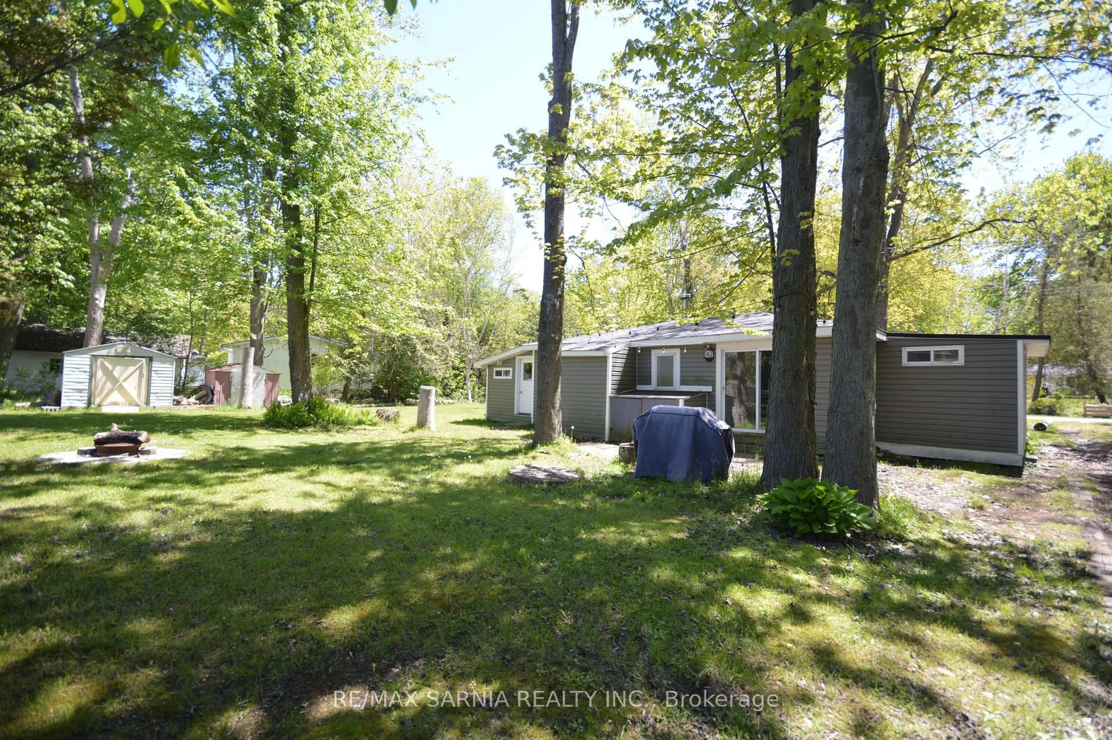 Patio, forest/trees view for 6208 LONDON Rd, Lambton Shores Ontario N0N 1J1