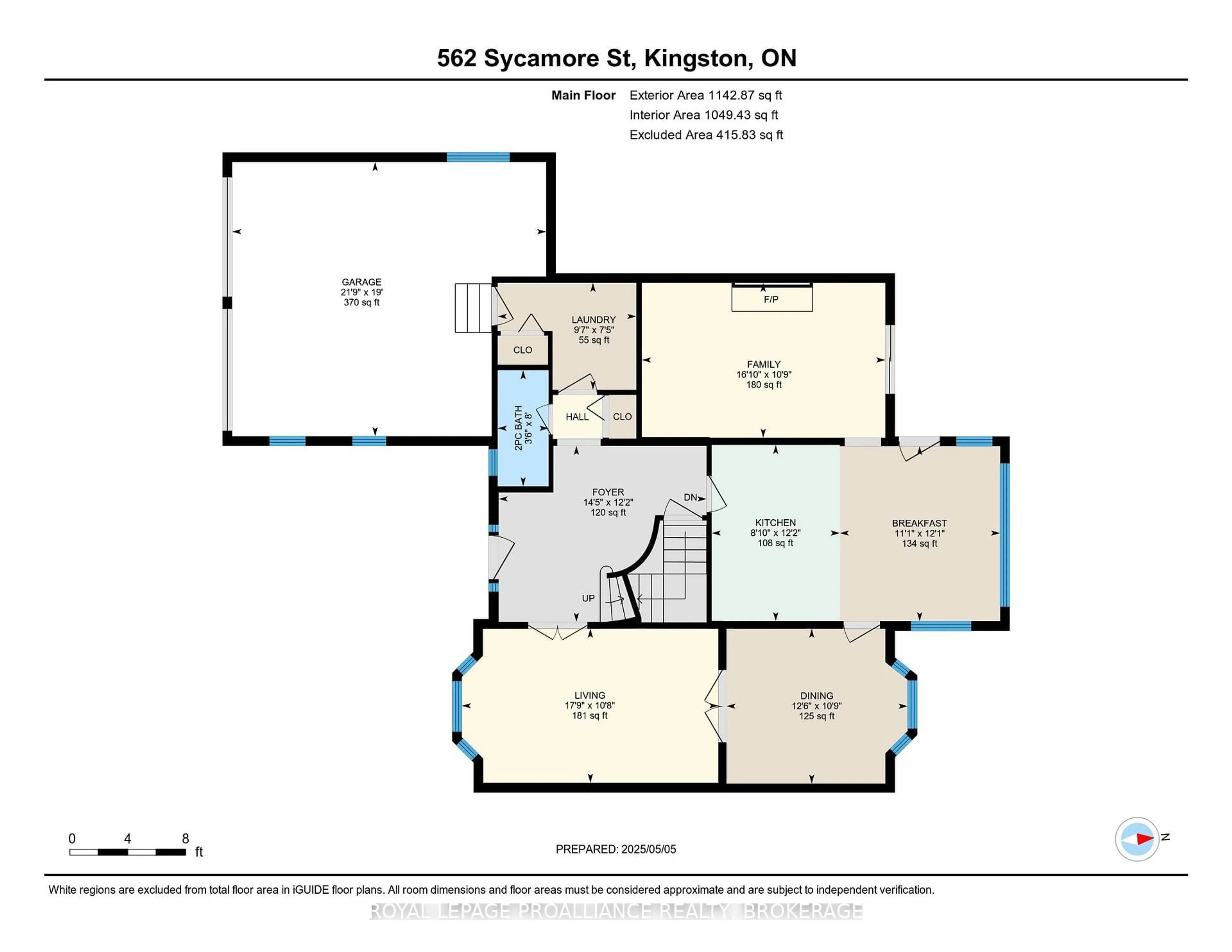 Floor plan for 562 Sycamore St, Kingston Ontario K7M 7L8