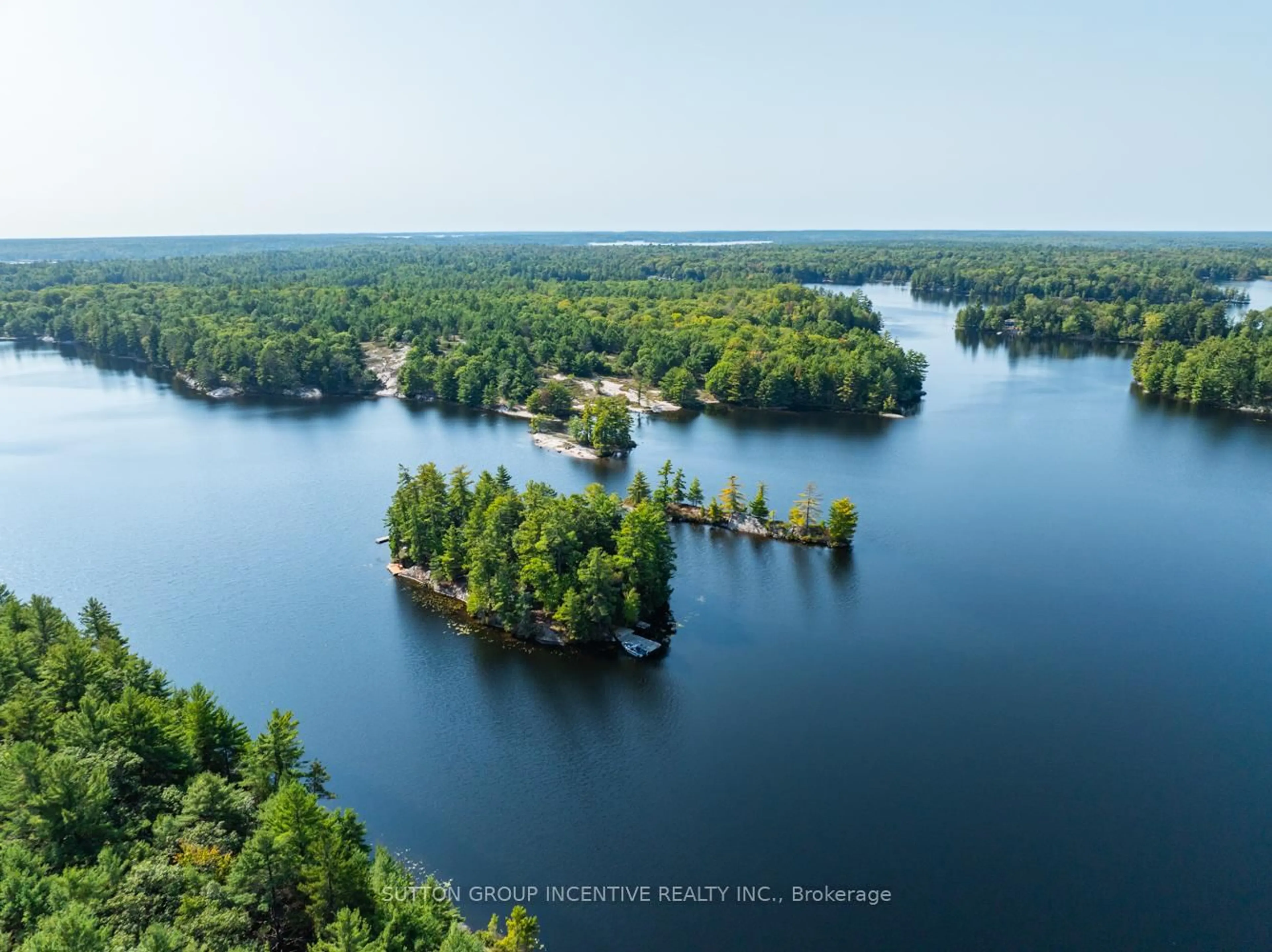 A pic from outside/outdoor area/front of a property/back of a property/a pic from drone, water/lake/river/ocean view for 431 Healey Lake N/A, The Archipelago Ontario P0G 1G0