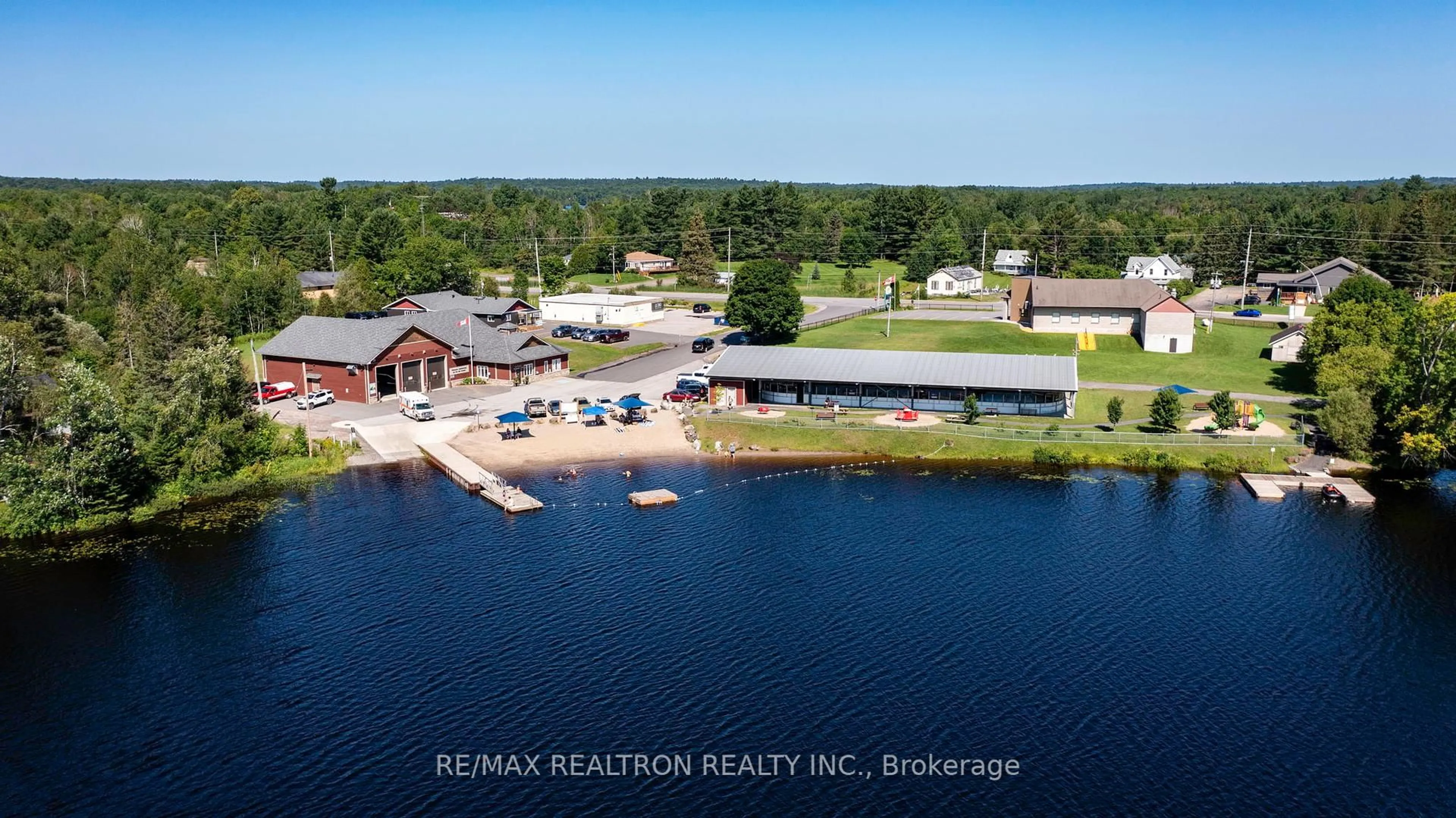 A pic from outside/outdoor area/front of a property/back of a property/a pic from drone, water/lake/river/ocean view for 2250 Hwy 124 N/A, Whitestone Ontario P0A 1G0