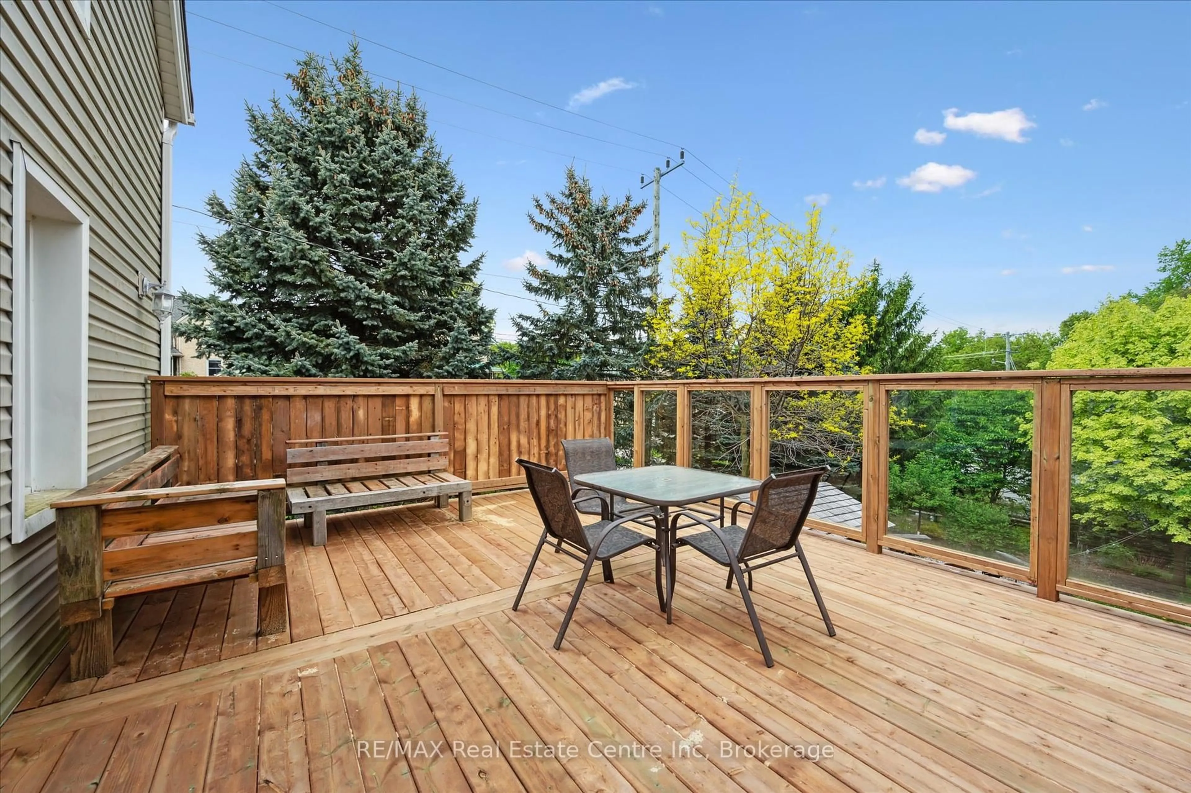 Patio, forest/trees view for 14 Riverside Dr, Woolwich Ontario N3B 1R1