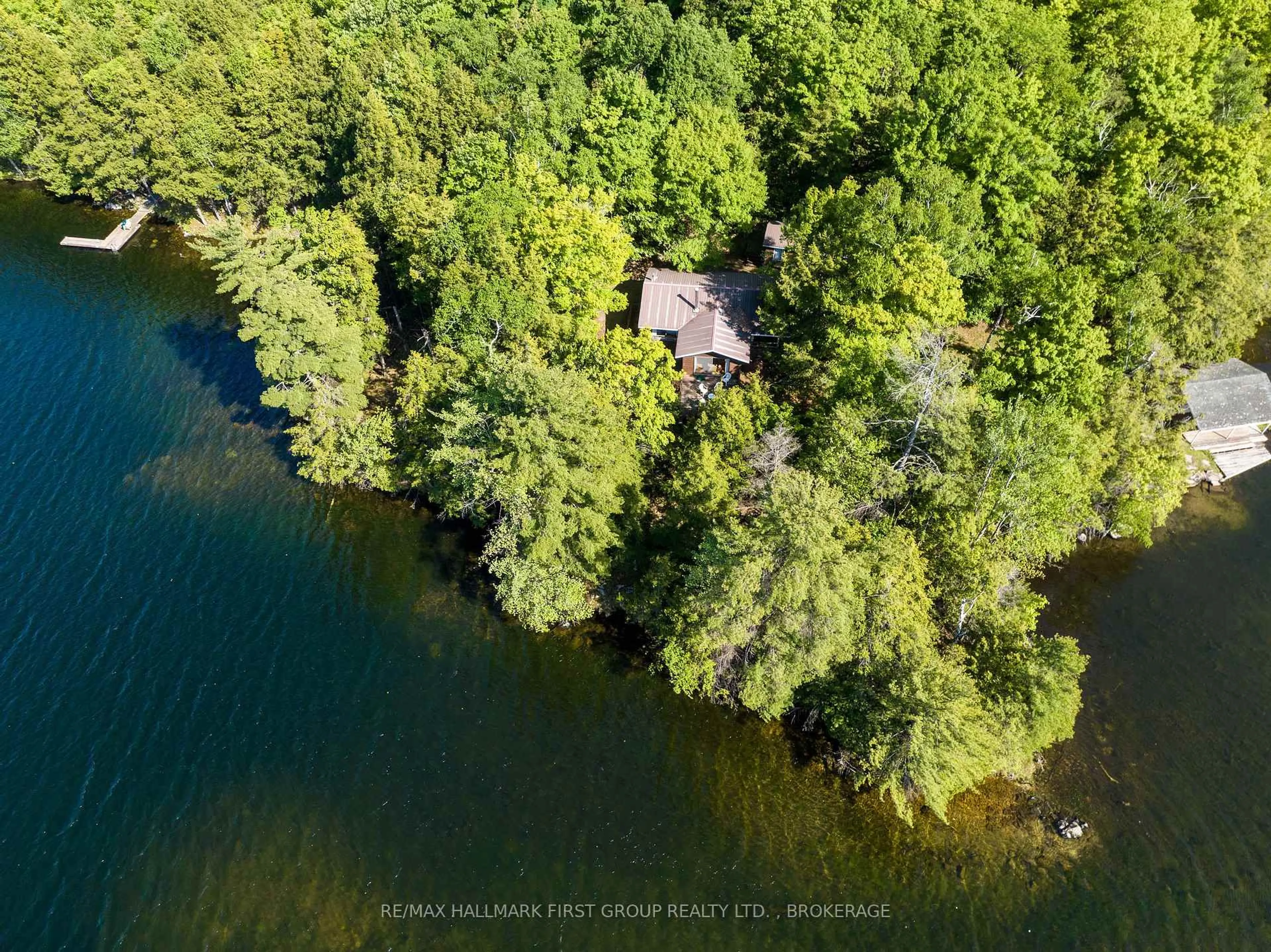 A pic from outside/outdoor area/front of a property/back of a property/a pic from drone, water/lake/river/ocean view for 1083 TOBER Lane, Perth Road Ontario K0H 2L0