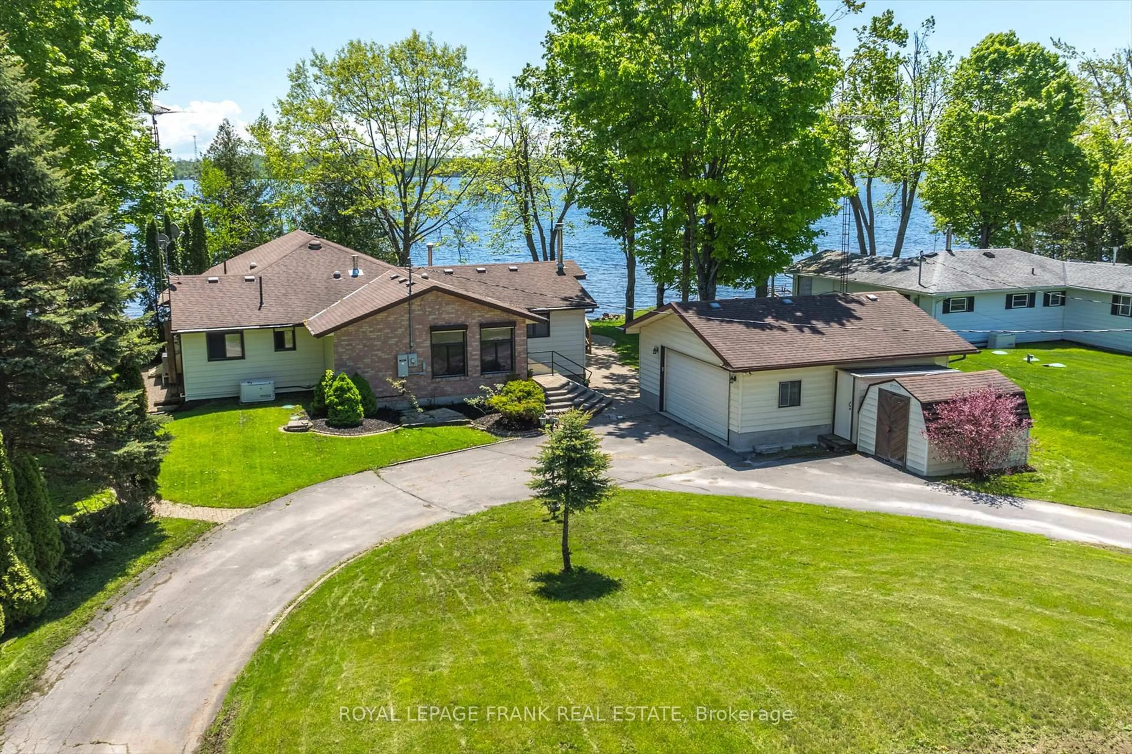 A pic from outside/outdoor area/front of a property/back of a property/a pic from drone, water/lake/river/ocean view for 3 Clonsilla Dr, Kawartha Lakes Ontario K0M 1A0