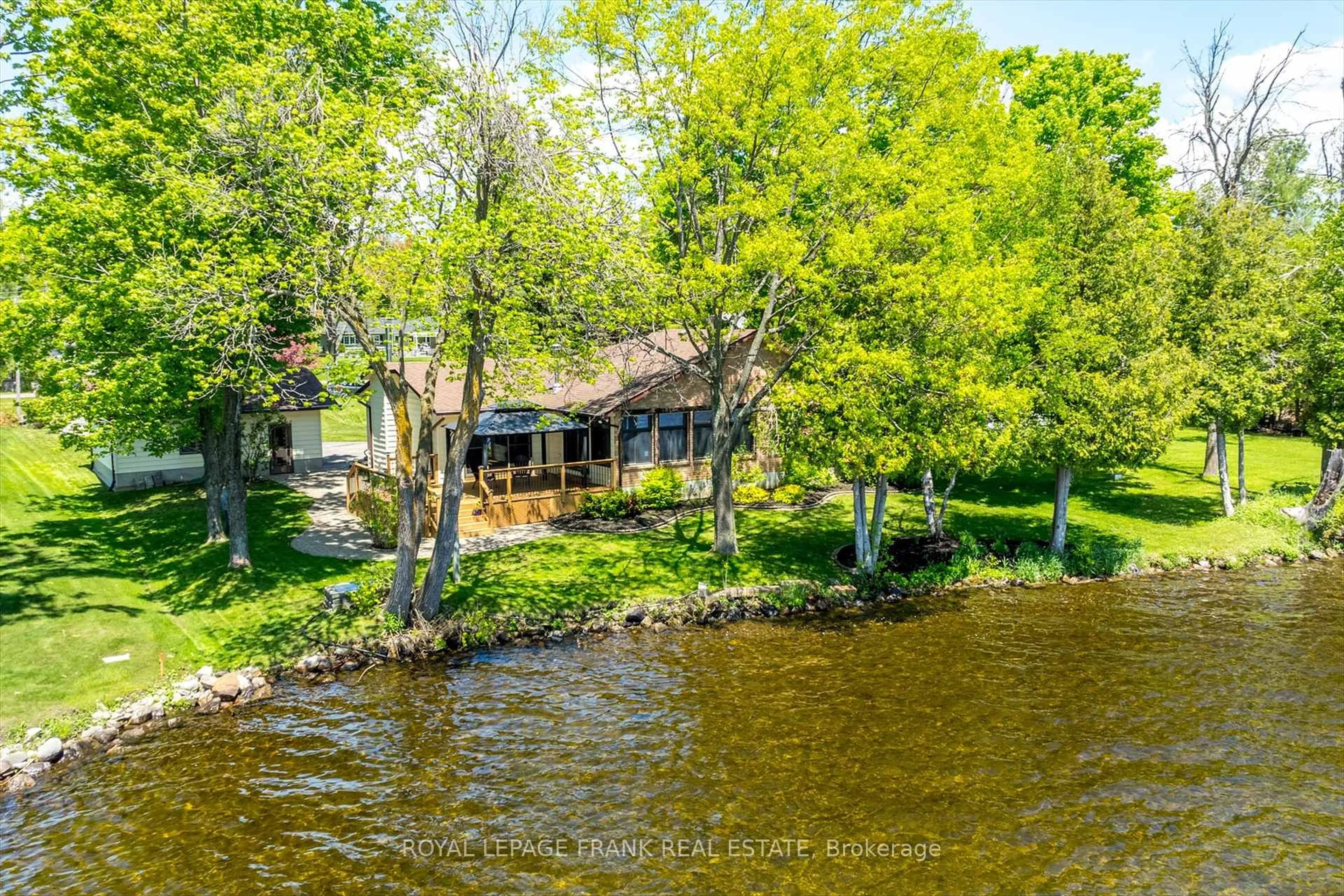 A pic from outside/outdoor area/front of a property/back of a property/a pic from drone, water/lake/river/ocean view for 3 Clonsilla Dr, Kawartha Lakes Ontario K0M 1A0