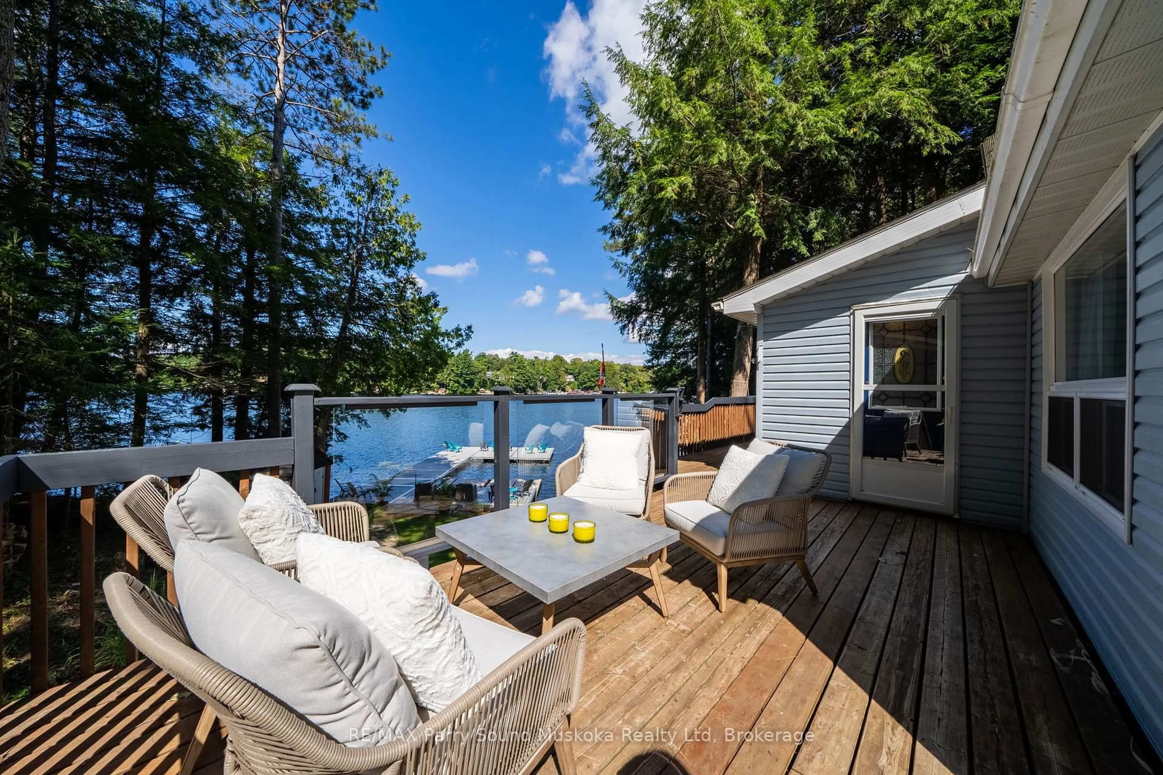 Patio, water/lake/river/ocean view for 13 Shady Lane, Seguin Ontario P2A 0B2