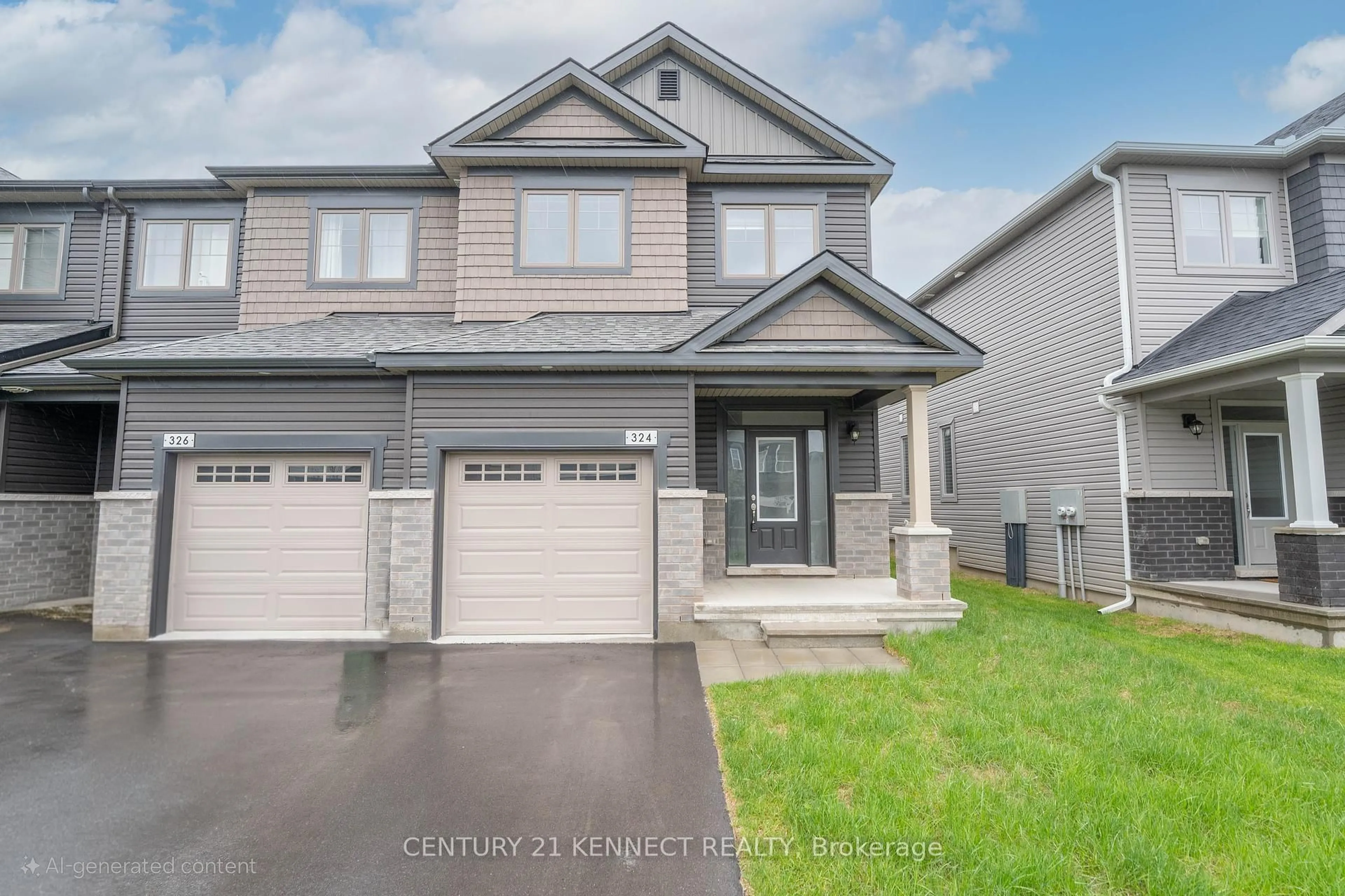 Home with vinyl exterior material, street for 324 Ventoux Ave, Orleans Ontario K4A 5L6