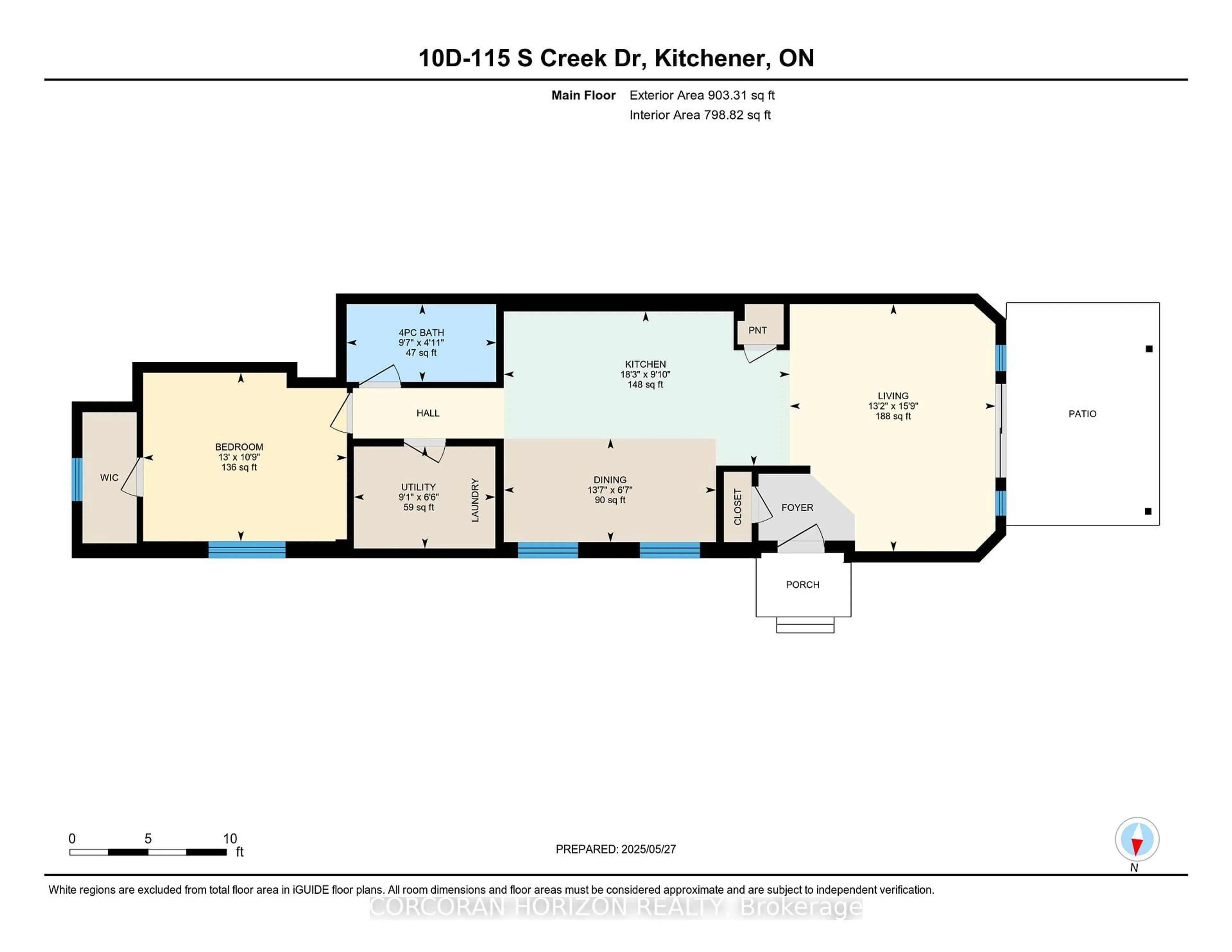 Floor plan for 115 South Creek Dr #10D, Kitchener Ontario N2P 0H2
