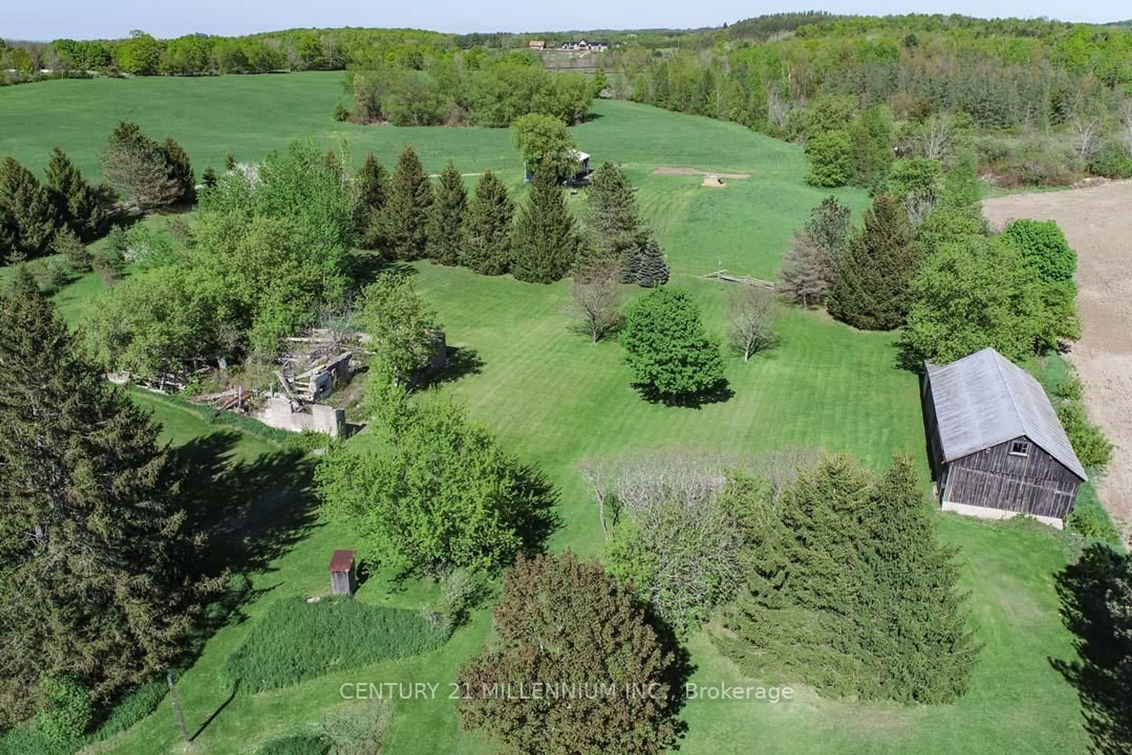 A pic from outside/outdoor area/front of a property/back of a property/a pic from drone, forest/trees view for 753333 2nd Line Ehs, Mono Ontario L9W 5W5