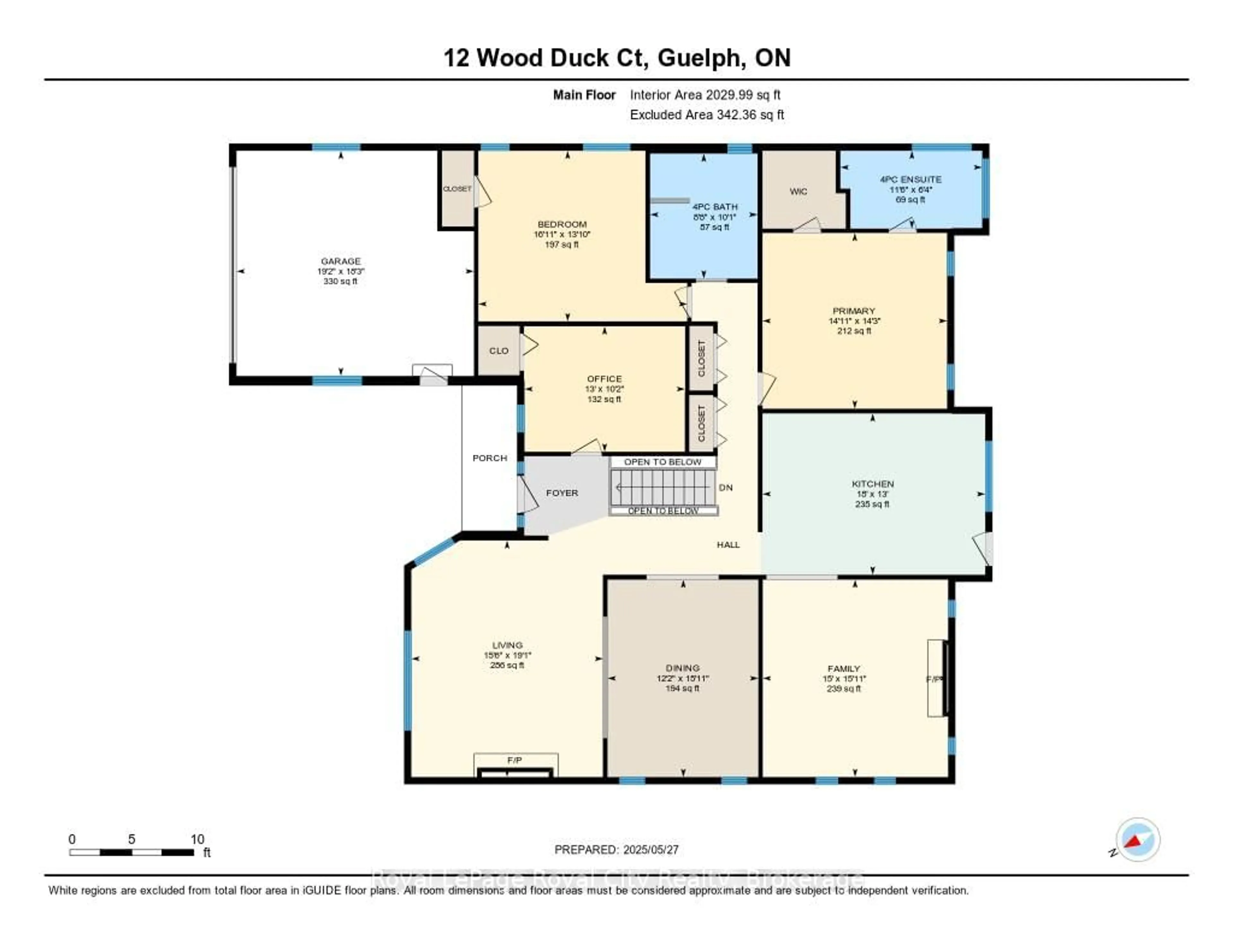 Floor plan for 12 Wood Duck Crt, Guelph Ontario N1C 1B1