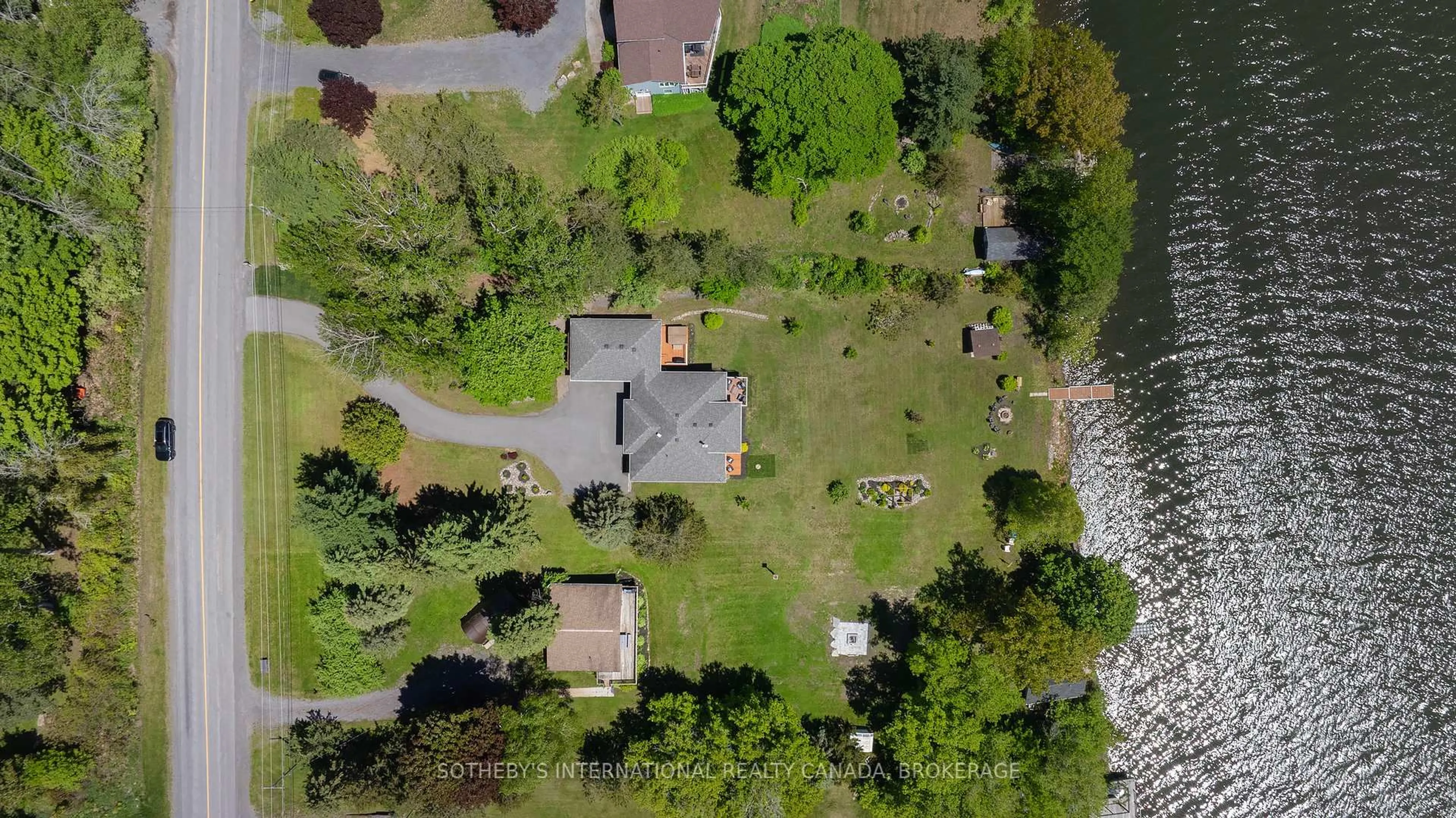 A pic from outside/outdoor area/front of a property/back of a property/a pic from drone, street for 5155 County Rd 9 Rd, Napanee Ontario K7R 3K7