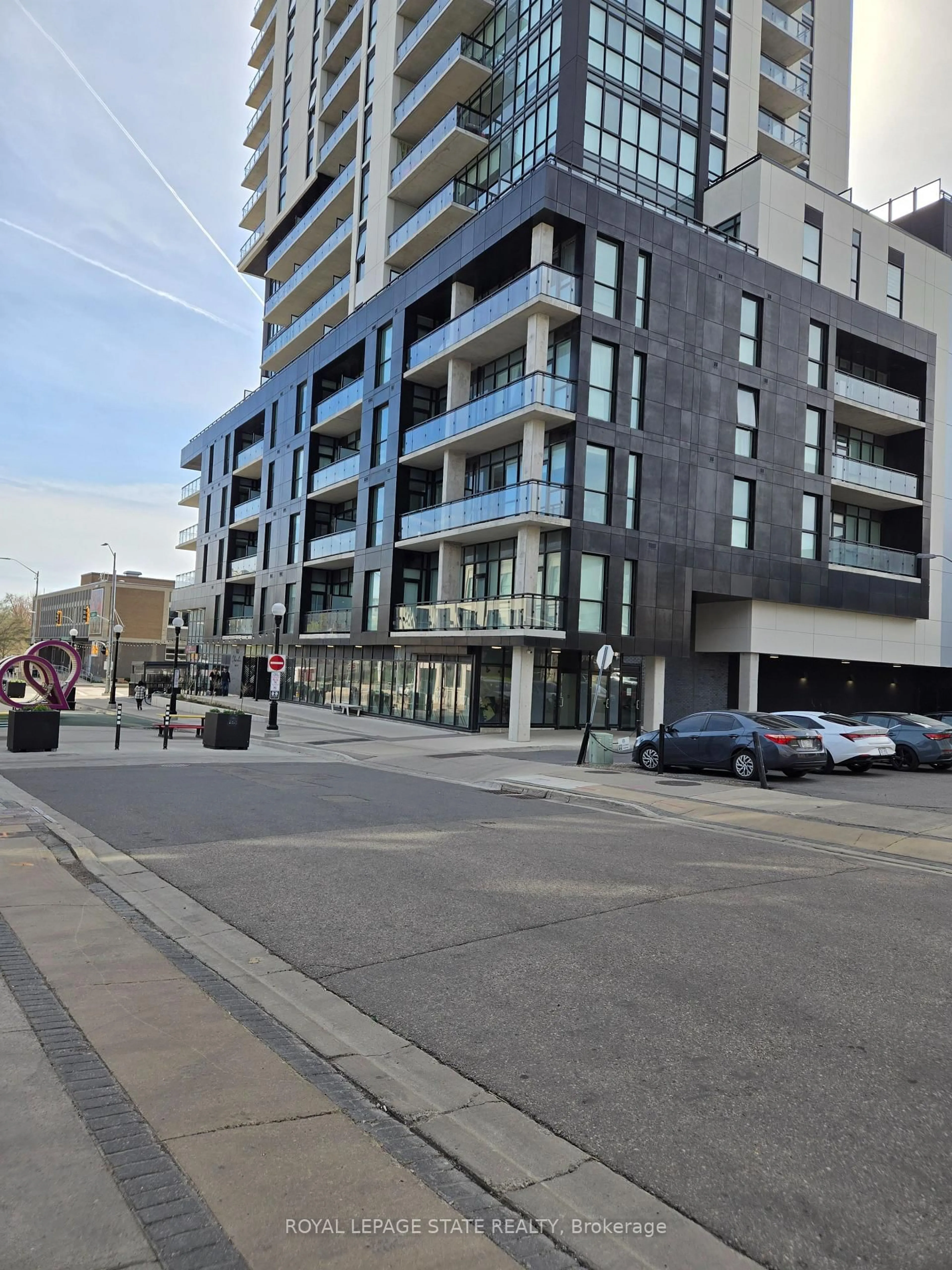 A pic from outside/outdoor area/front of a property/back of a property/a pic from drone, street for 60 Charles St #1202, Kitchener Ontario N2G 0C9