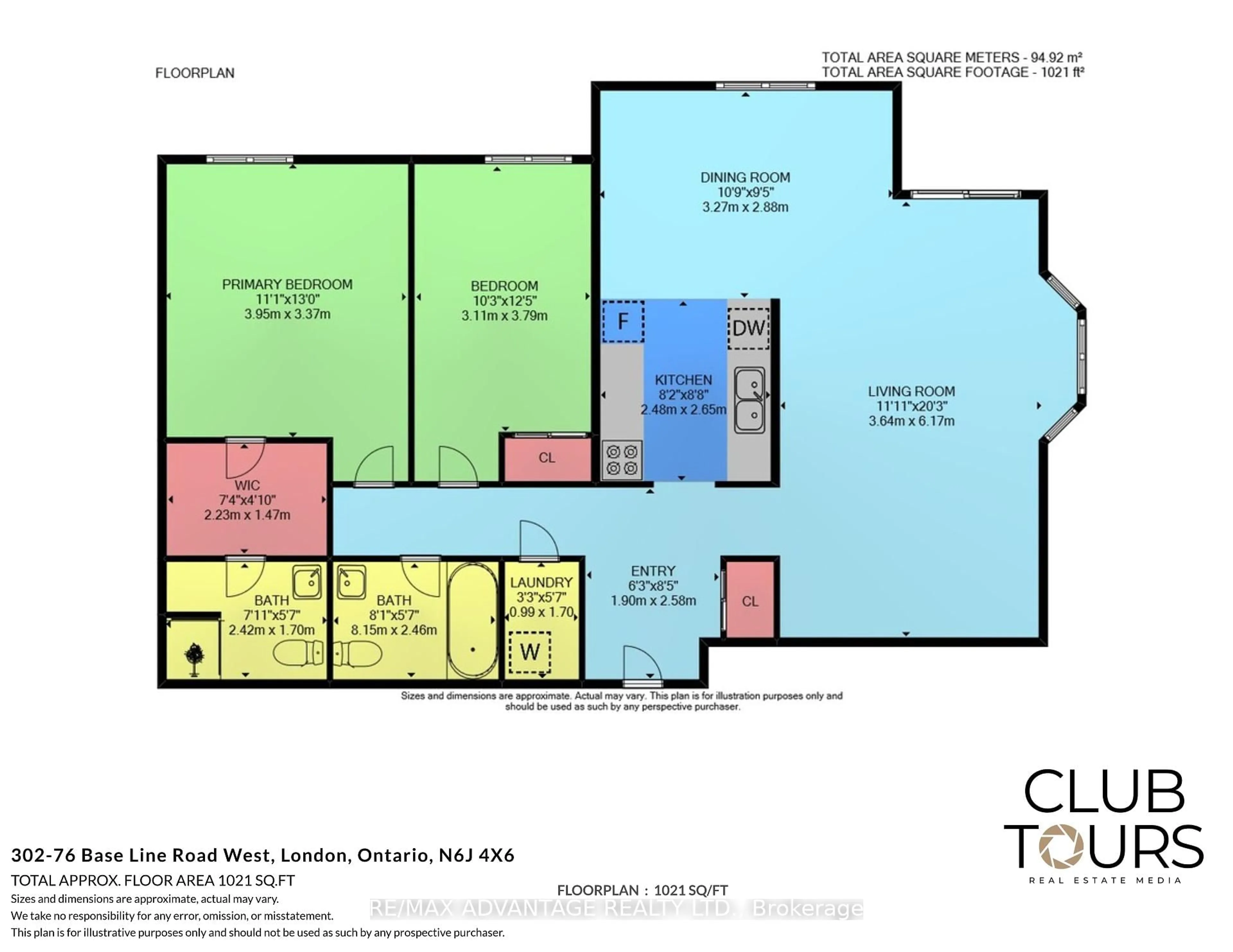 Floor plan for 76 BASE LINE Rd #302, London South Ontario N6J 4X6