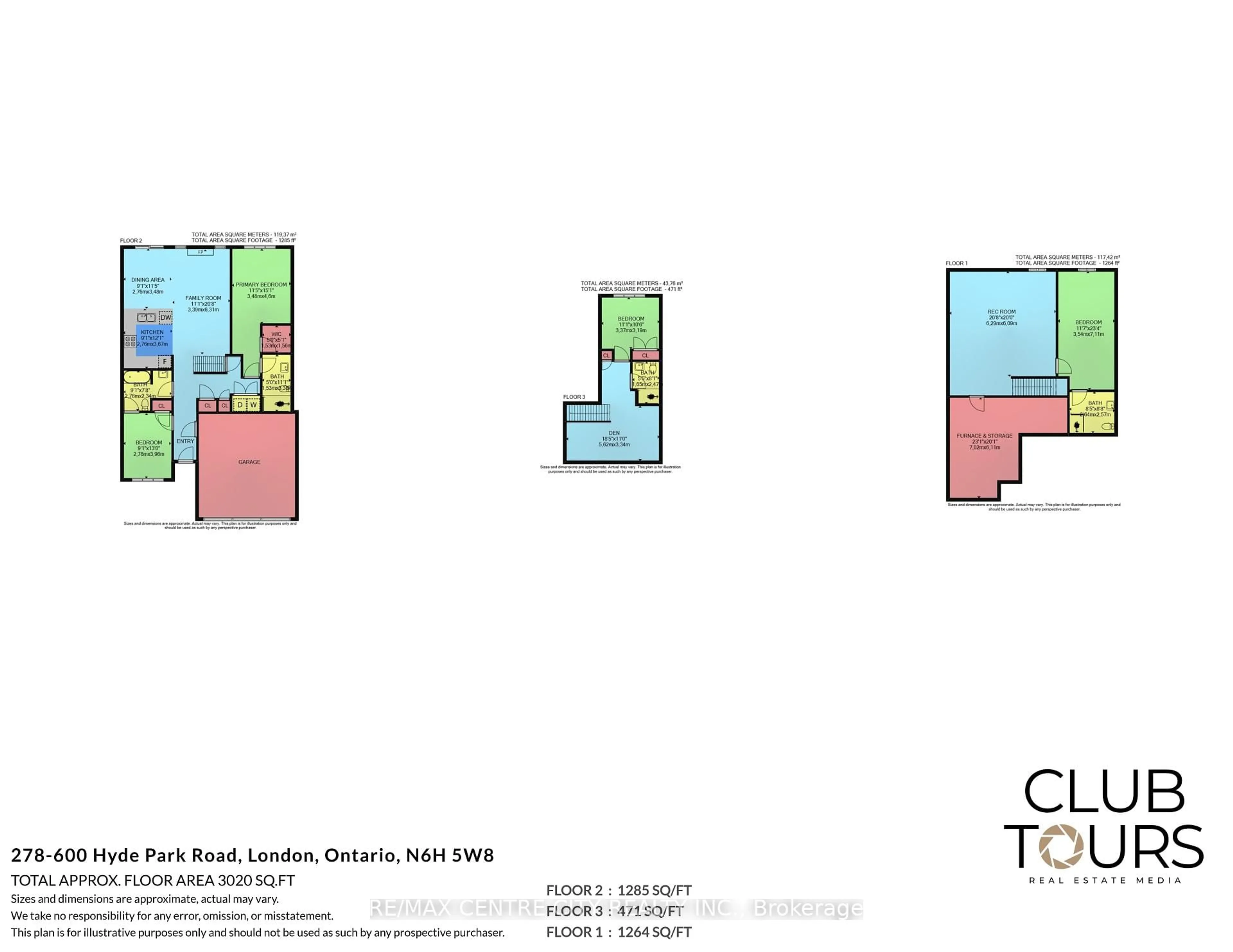 Floor plan for 600 HYDE PARK Rd #278, London North Ontario N6H 5W8