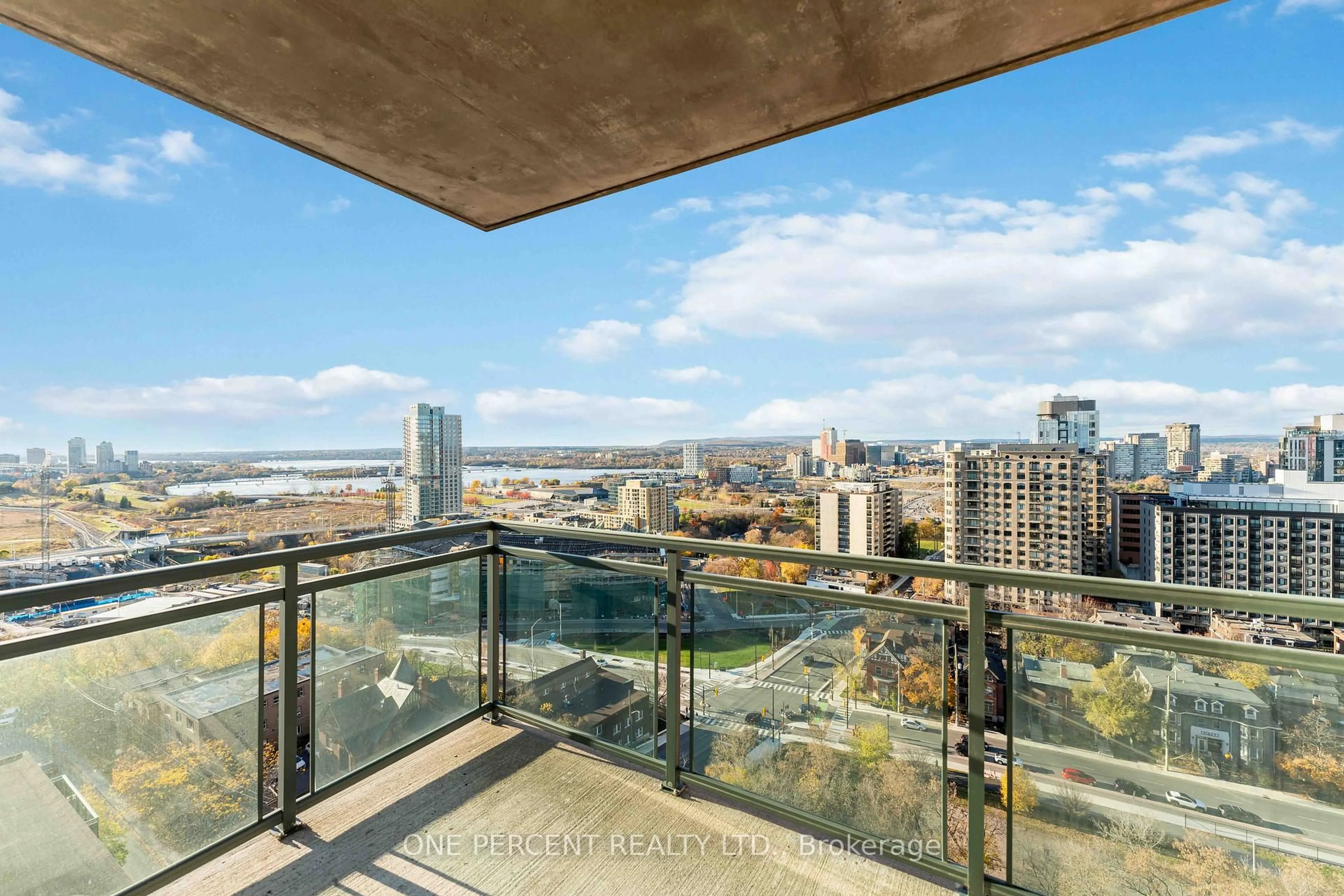 Balcony in the apartment, city buildings view from balcony for 570 LAURIER Ave #1802, Ottawa Ontario K1R 1C8