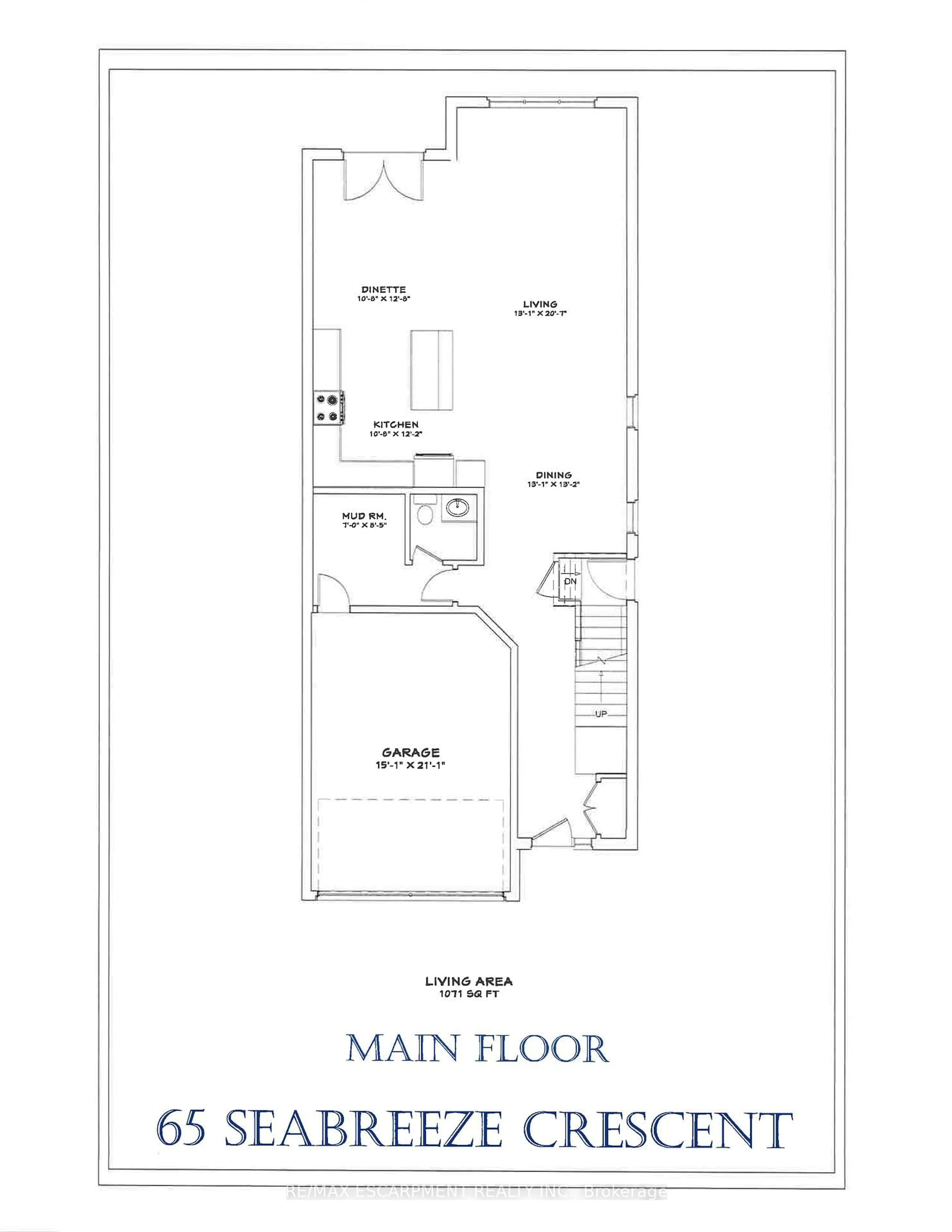 Floor plan for 65 Seabreeze Cres, Hamilton Ontario L8E 5C8