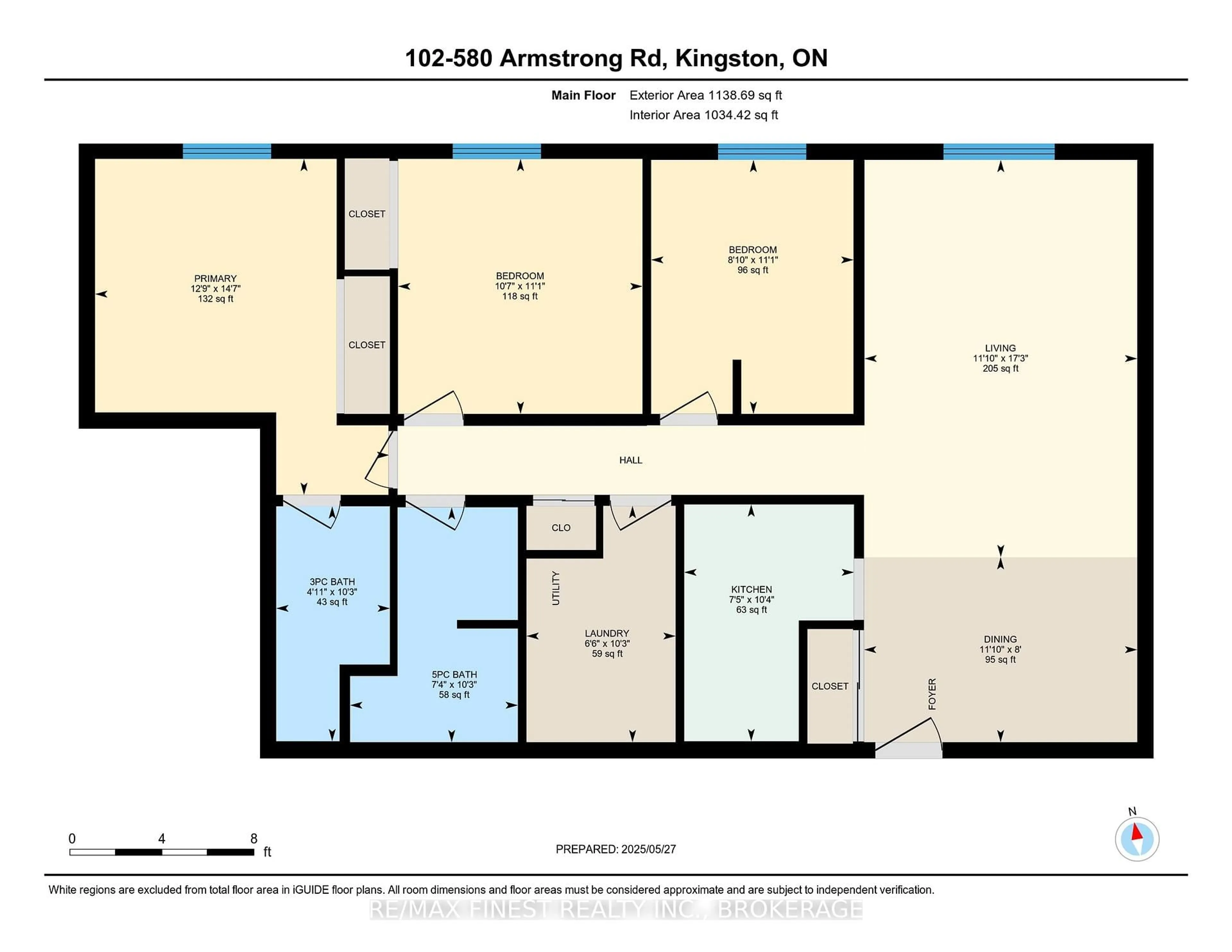 Floor plan for 580 Armstrong Rd #102, Kingston Ontario K7M 8M3