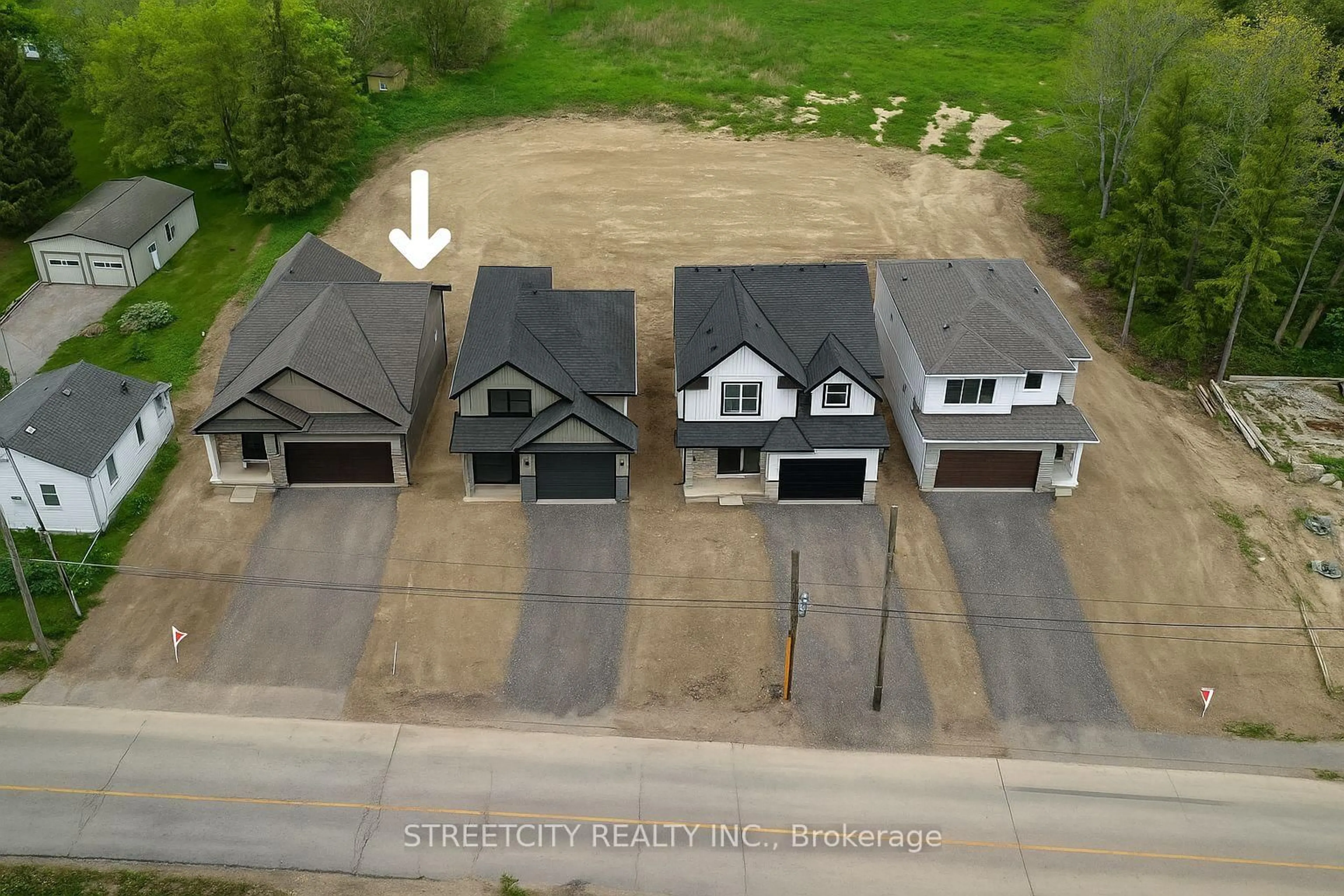 A pic from outside/outdoor area/front of a property/back of a property/a pic from drone, street for 8088 Union Rd, Southwold Ontario N0L 1K0