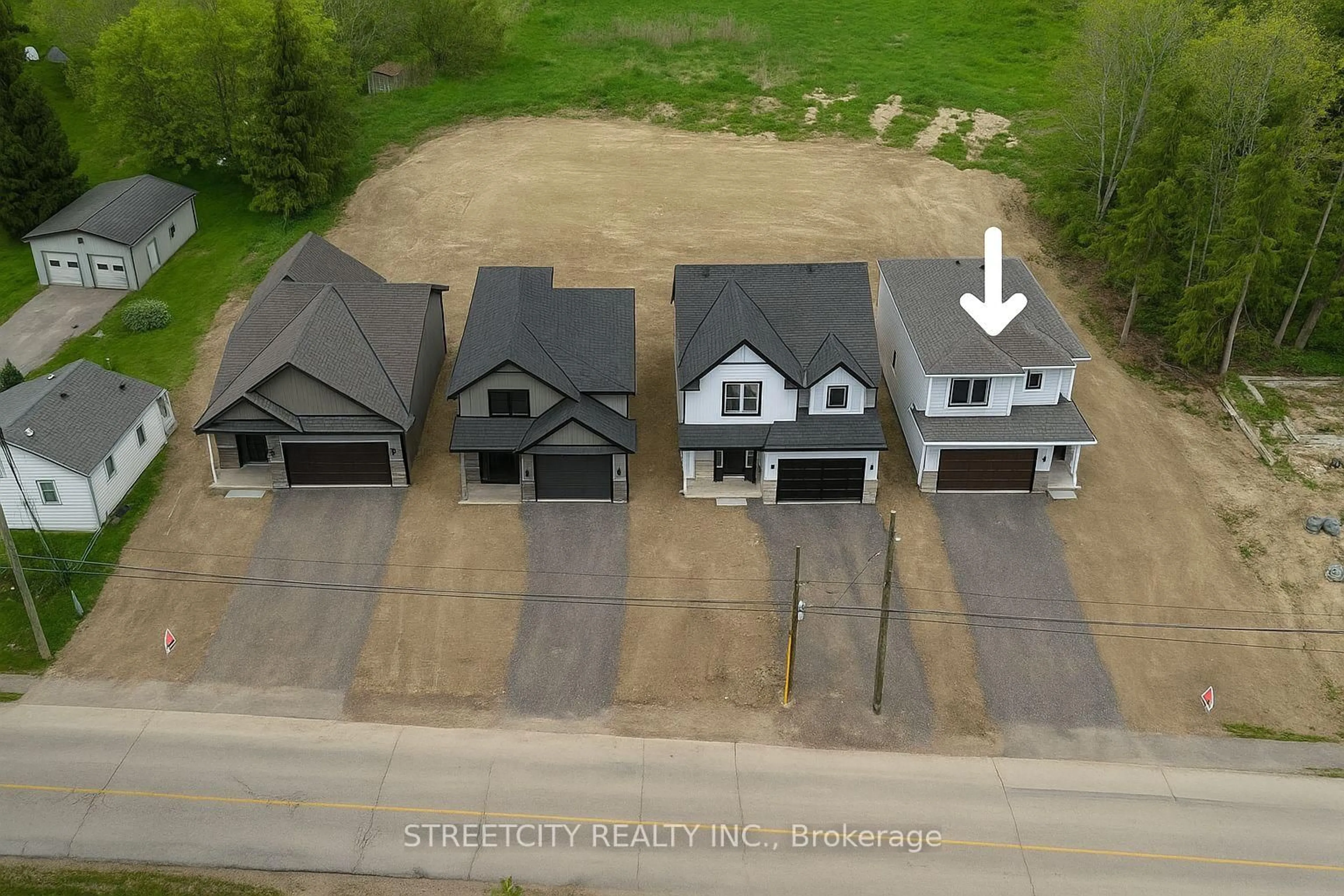 A pic from outside/outdoor area/front of a property/back of a property/a pic from drone, street for 8068 Union Rd, Southwold Ontario N0L 1K0