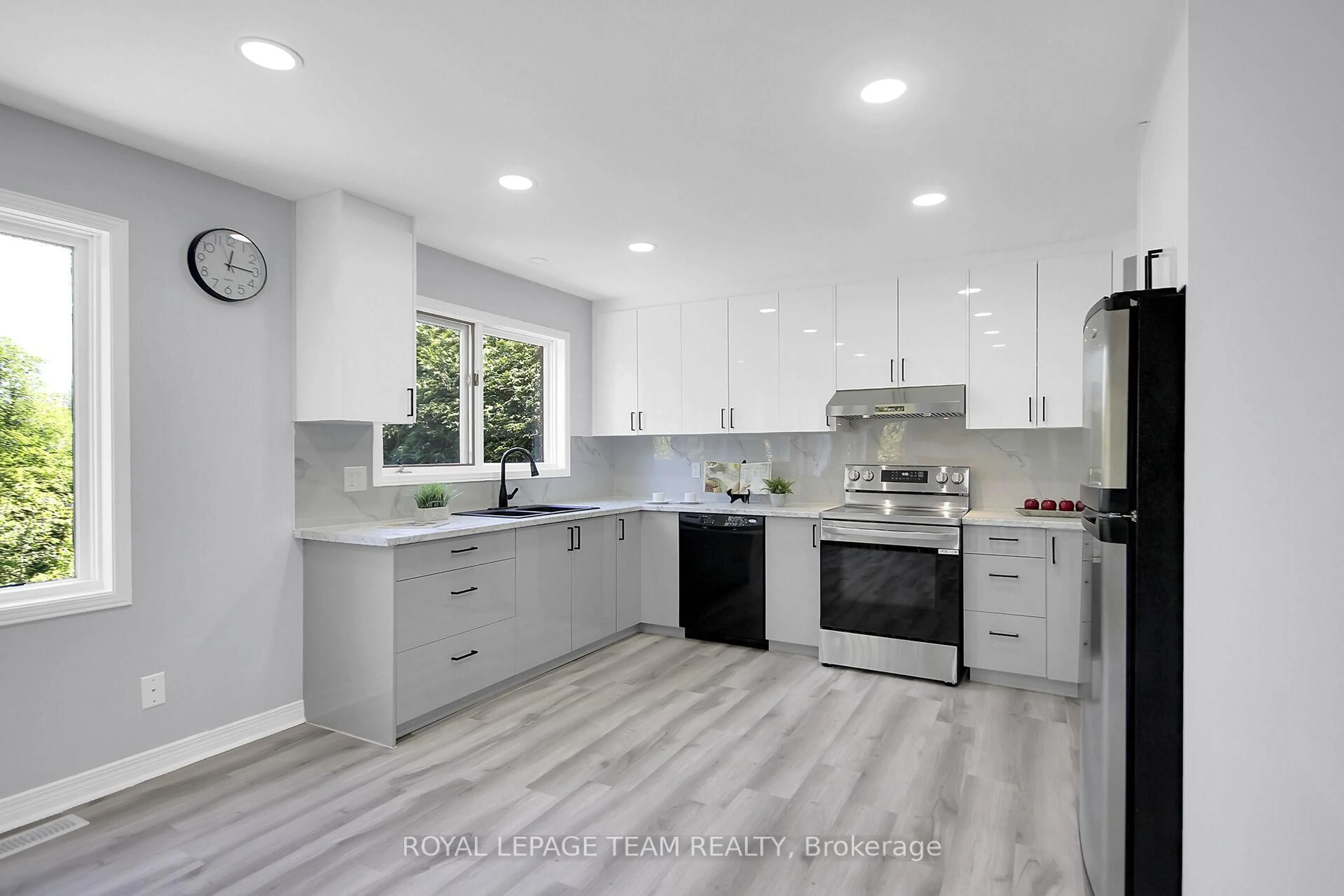 Contemporary kitchen, ceramic/tile floor for 181 Knudson Dr, Kanata Ontario K2K 2C5