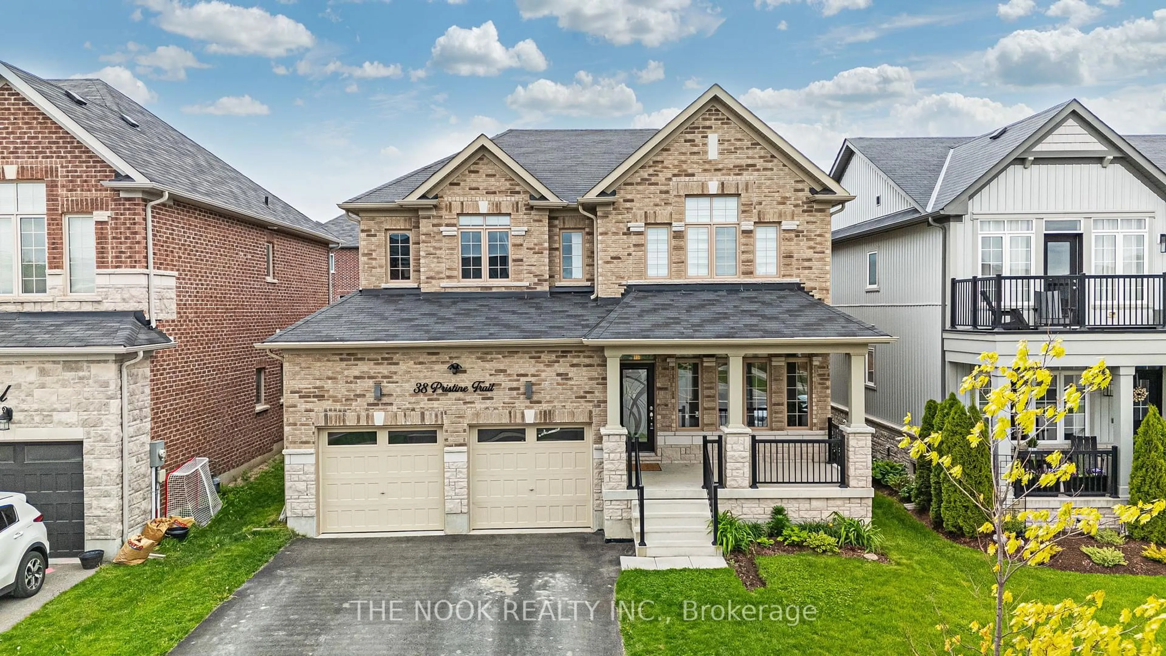 Home with brick exterior material, street for 38 Pristine Tr, Cavan Monaghan Ontario L0A 1G0