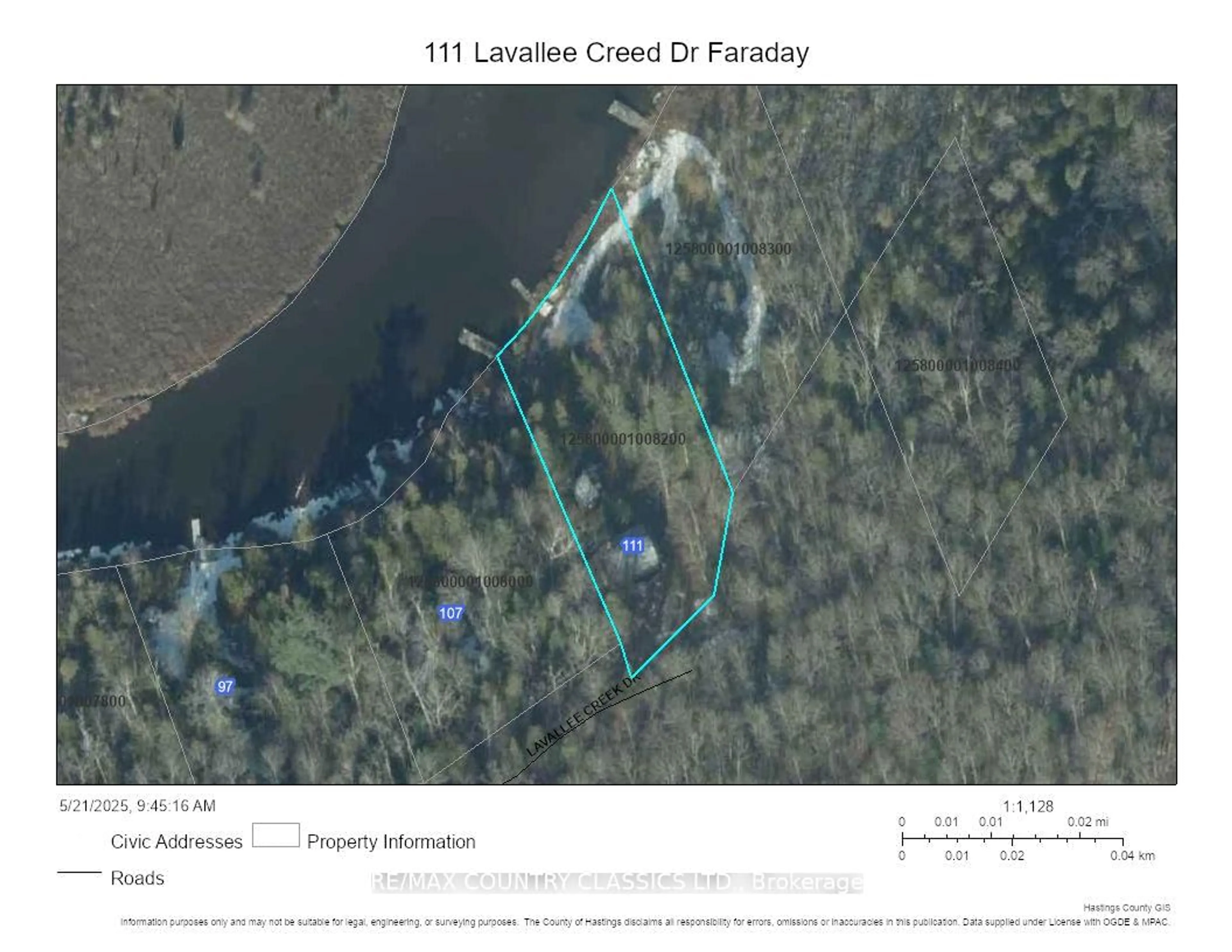 Picture of a map for 111 Lavallee Creek Dr, Bancroft Ontario K0L 1C0