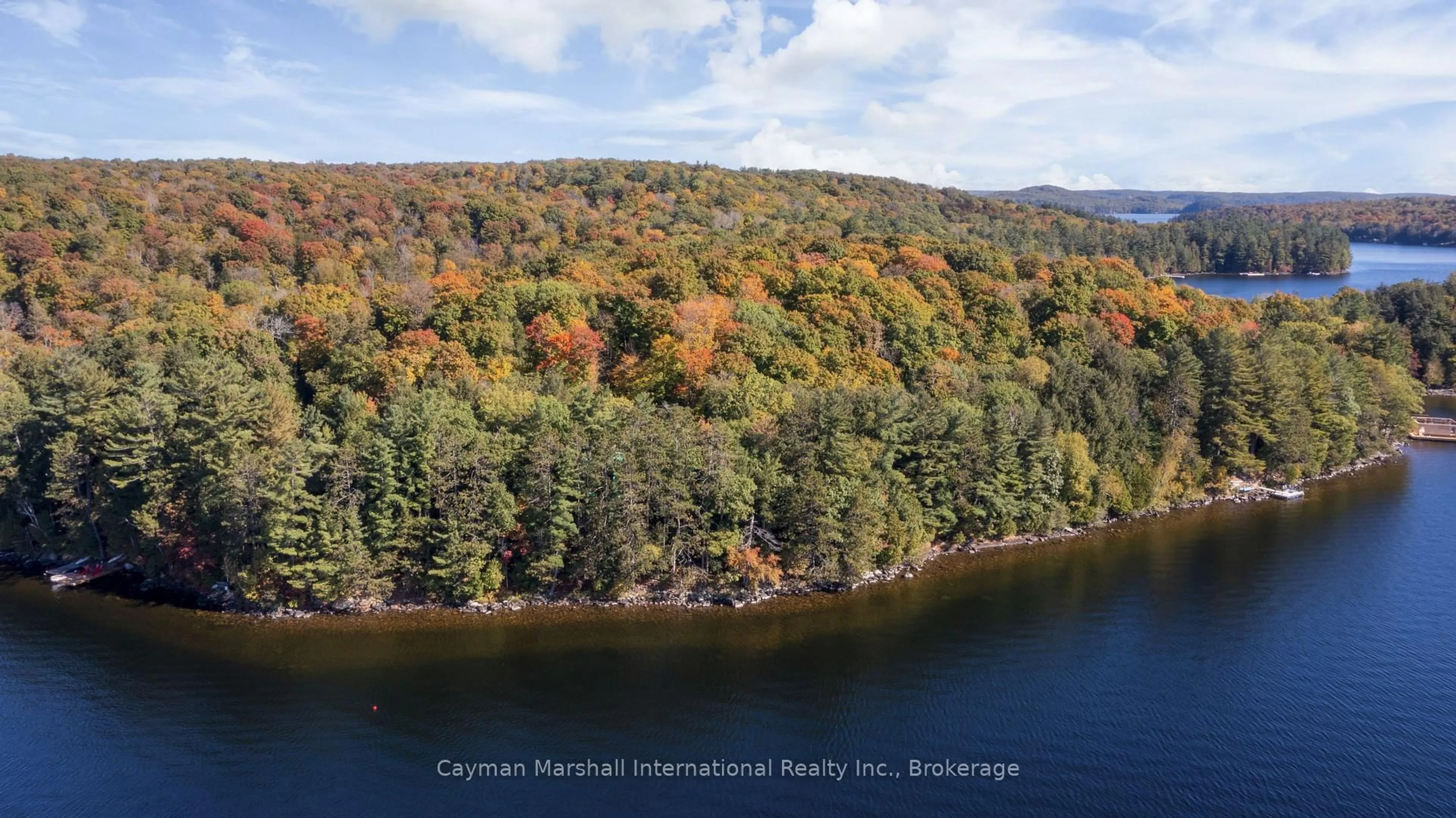 A pic from outside/outdoor area/front of a property/back of a property/a pic from drone, water/lake/river/ocean view for 1002 Montgomery Point Rd #2, Lake of Bays Ontario P0A 1H0