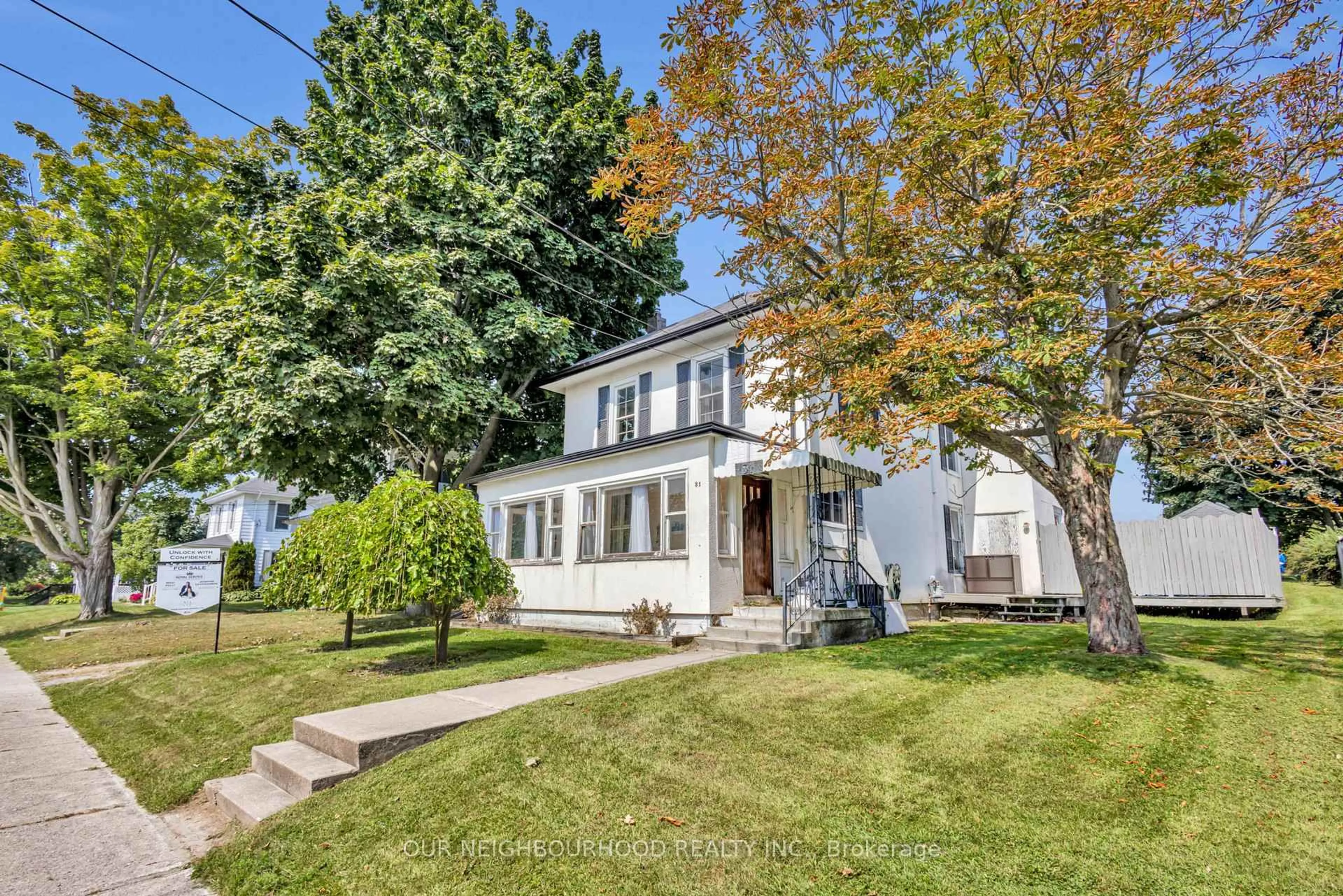 A pic from outside/outdoor area/front of a property/back of a property/a pic from drone, street for 31 Church St, Cramahe Ontario K0K 1S0
