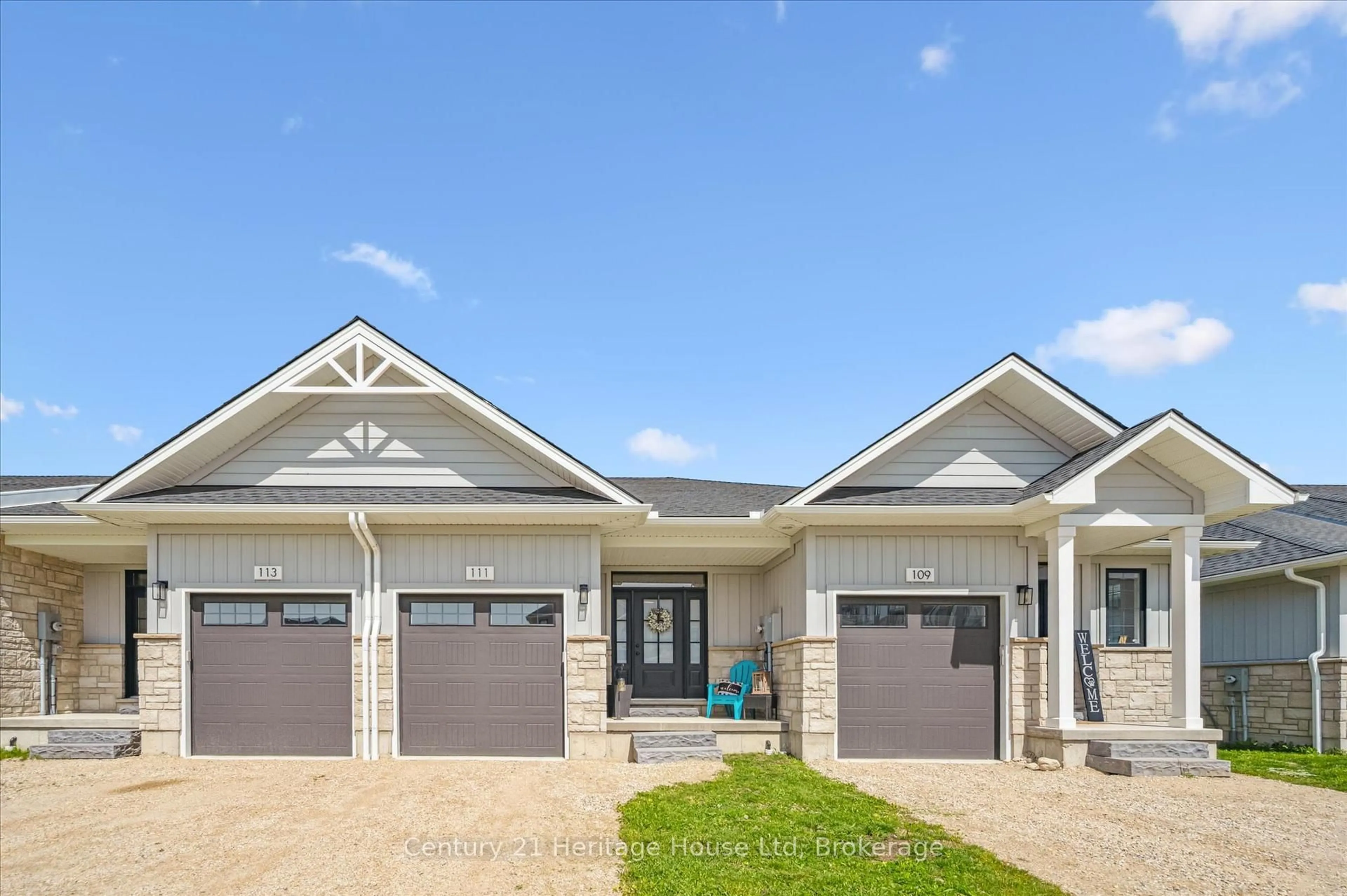 Home with vinyl exterior material, street for 111 Jacks Way, Wellington North Ontario N0G 2L4