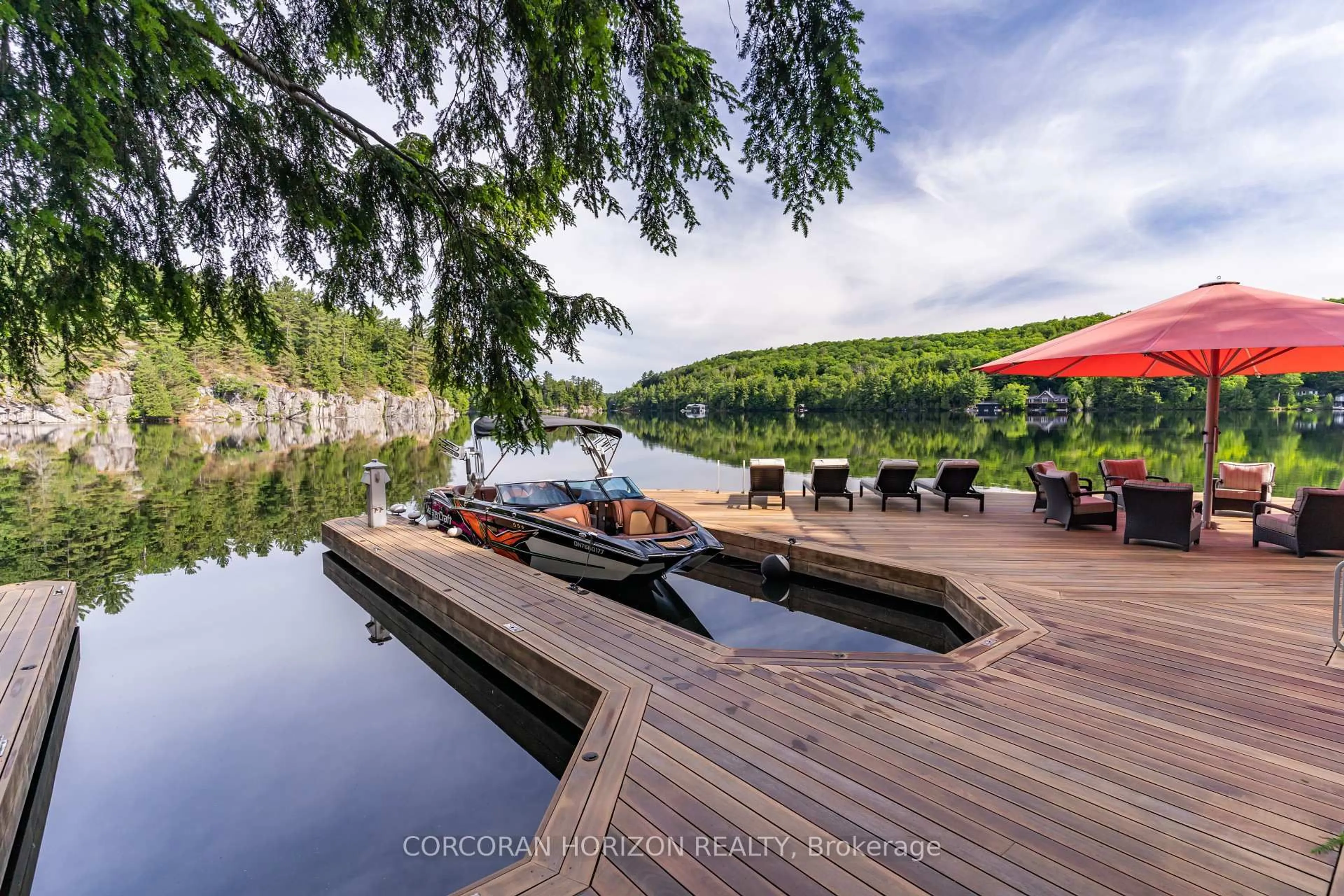 Patio, water/lake/river/ocean view for 155 Burgess Rd, Seguin Ontario P0C 1J0