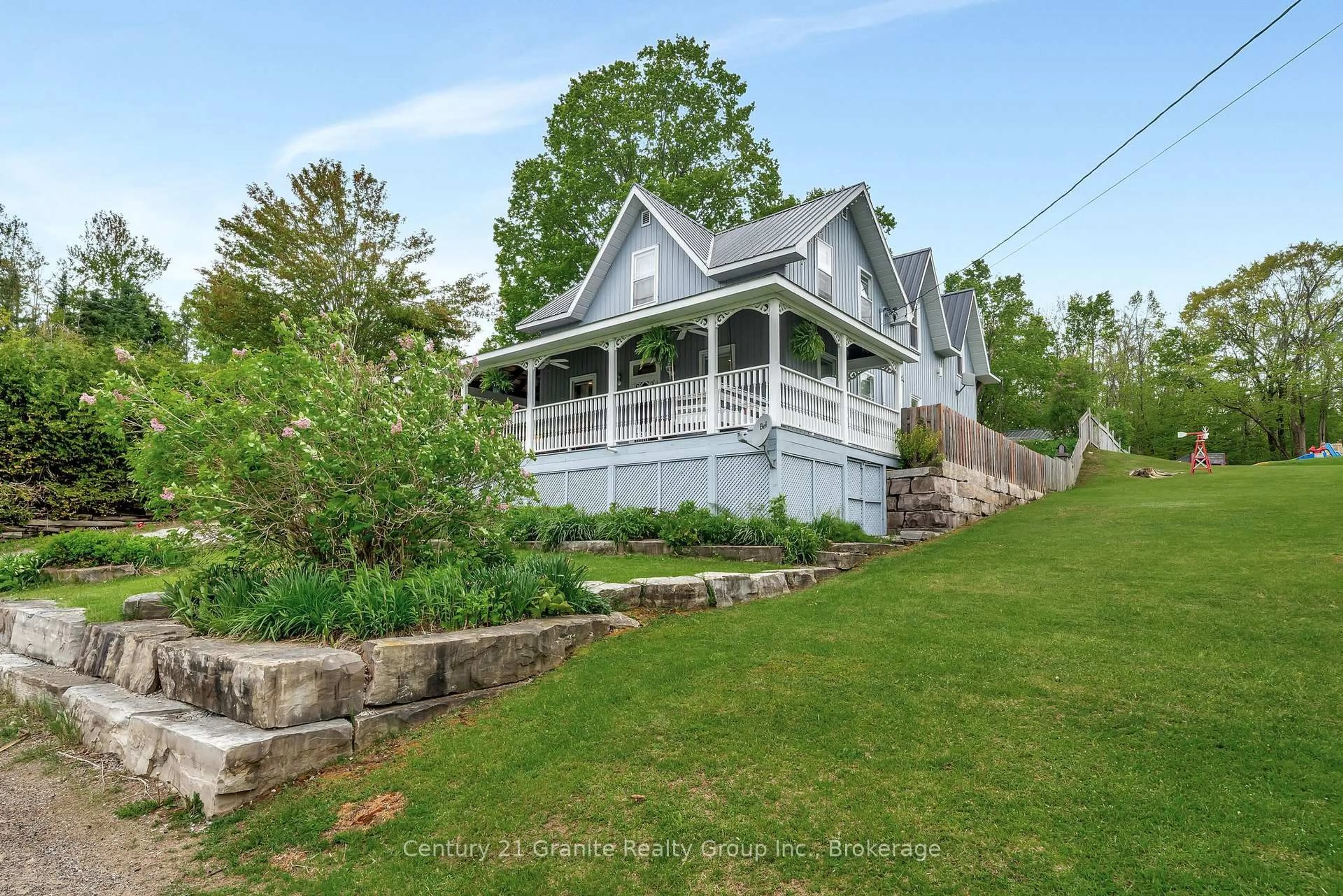 A pic from outside/outdoor area/front of a property/back of a property/a pic from drone, unknown for 8 Bend St, Kawartha Lakes Ontario K0M 2A0
