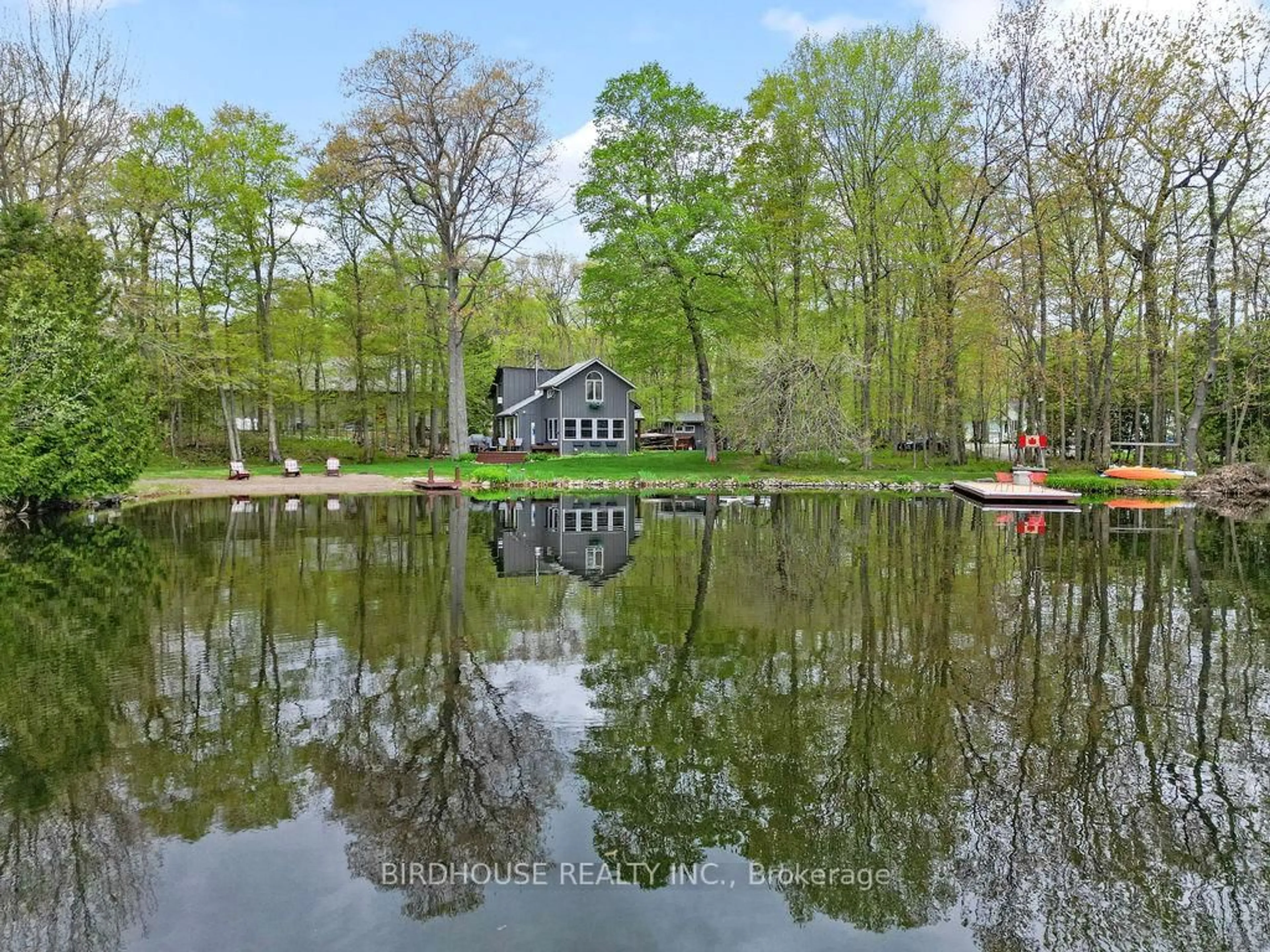 A pic from outside/outdoor area/front of a property/back of a property/a pic from drone, water/lake/river/ocean view for 68 Fire Route 103B N/A, Trent Lakes Ontario K0M 1A0