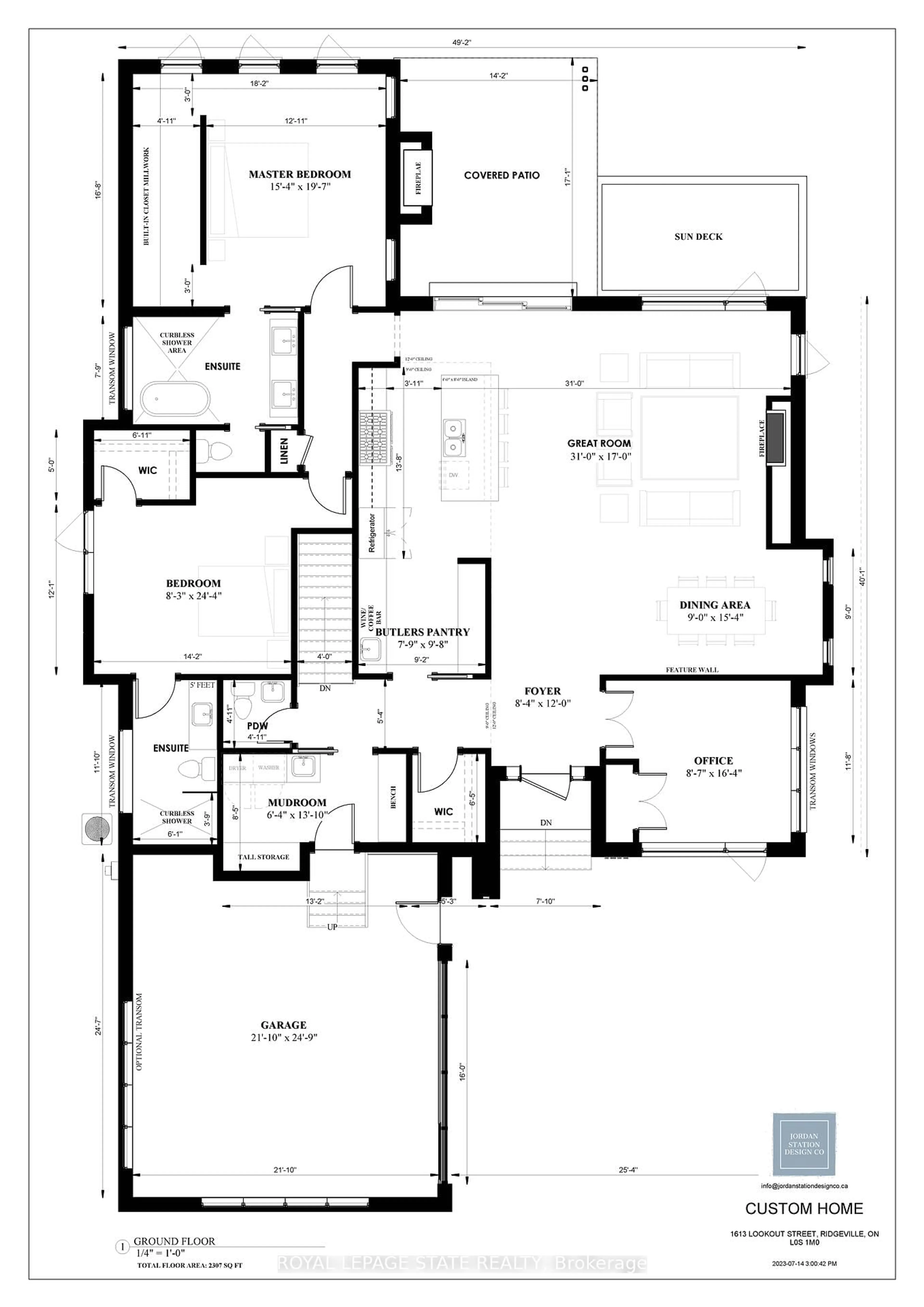 Floor plan for 1613G Lookout St, Pelham Ontario L3E 0V2