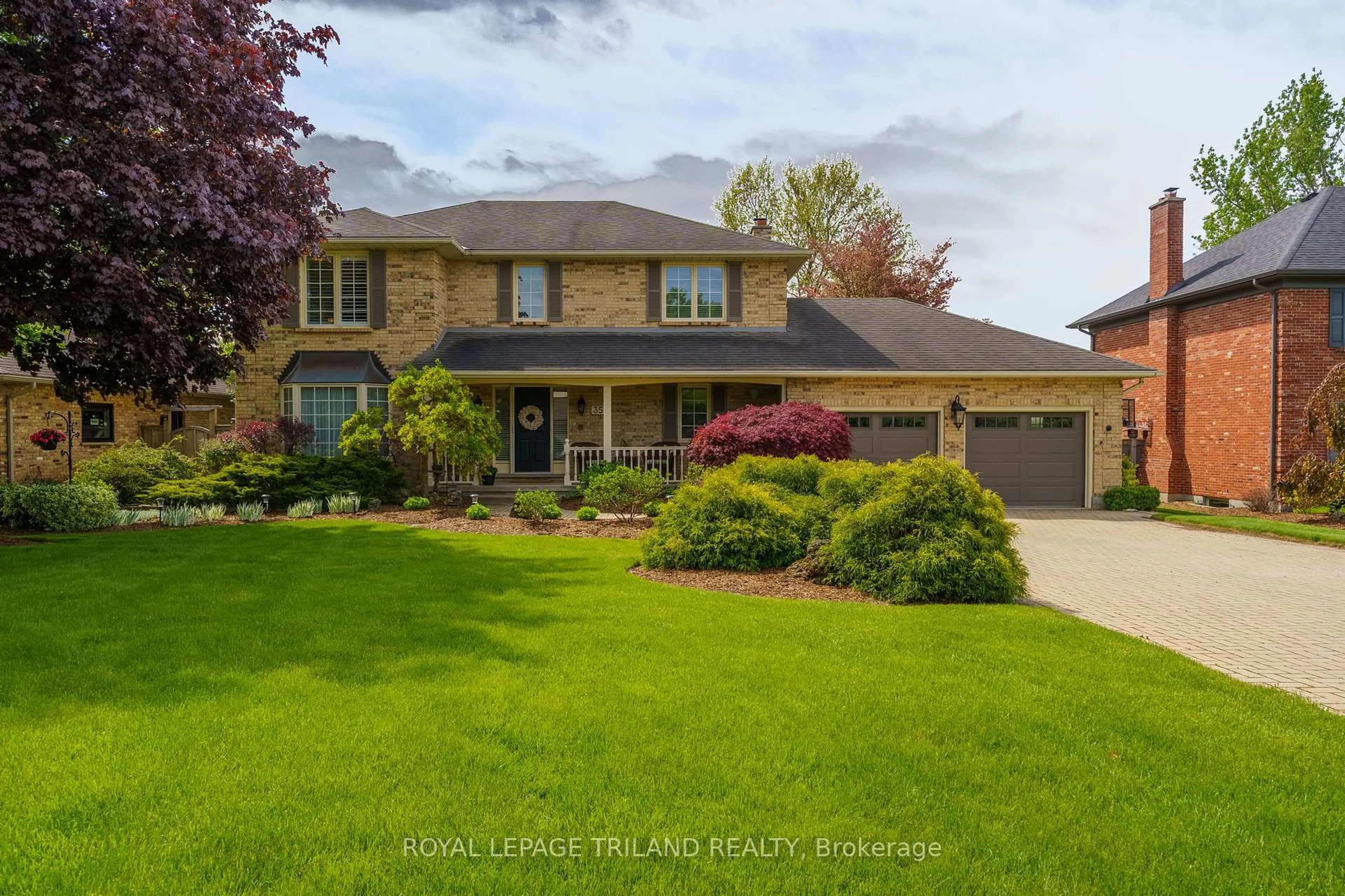 Home with brick exterior material, street for 35 Kirk Dr, London South Ontario N6P 1E2