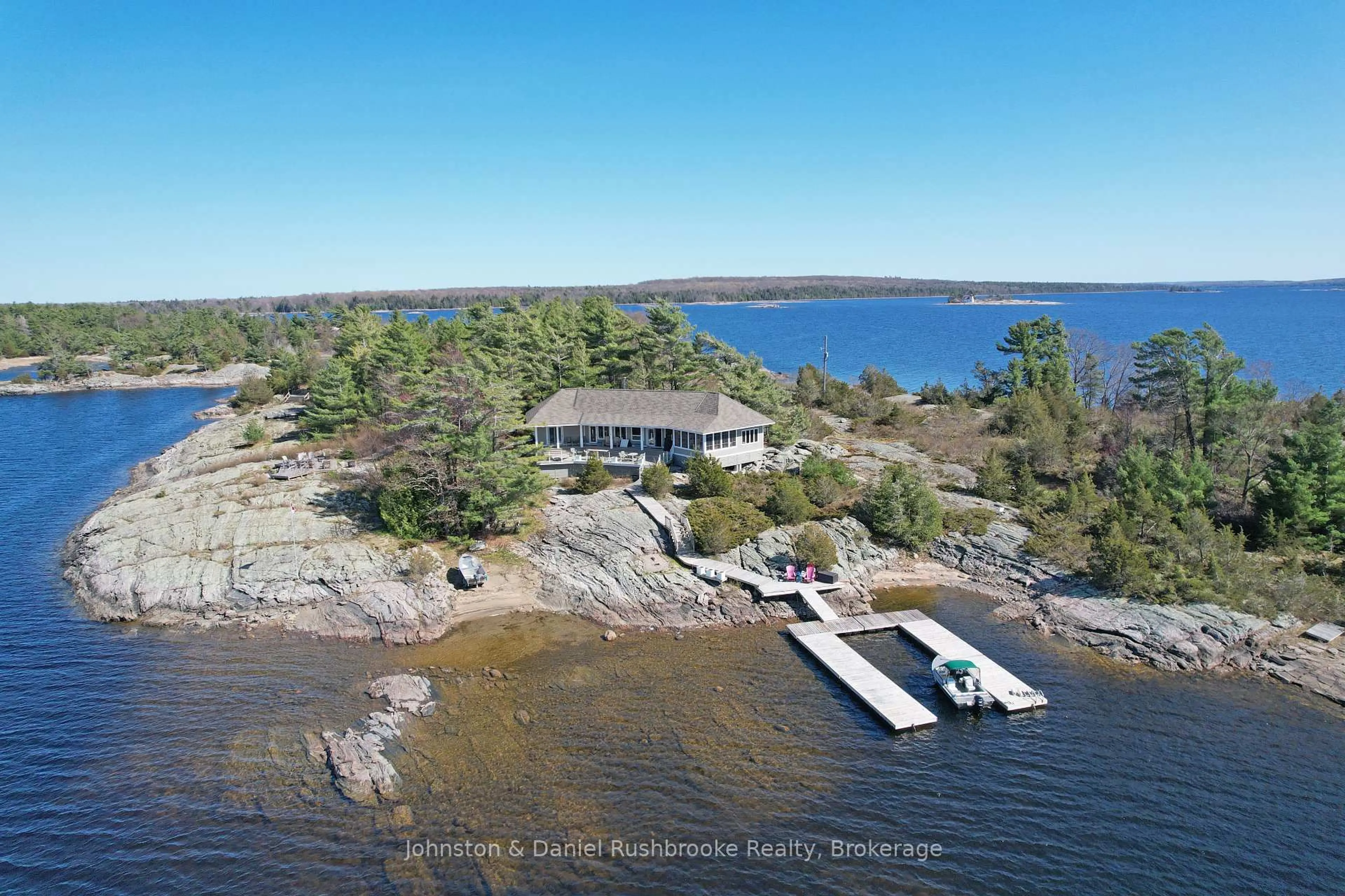 A pic from outside/outdoor area/front of a property/back of a property/a pic from drone, water/lake/river/ocean view for 2 Island 1210 N/A, Georgian Bay Ontario P0E 1E0