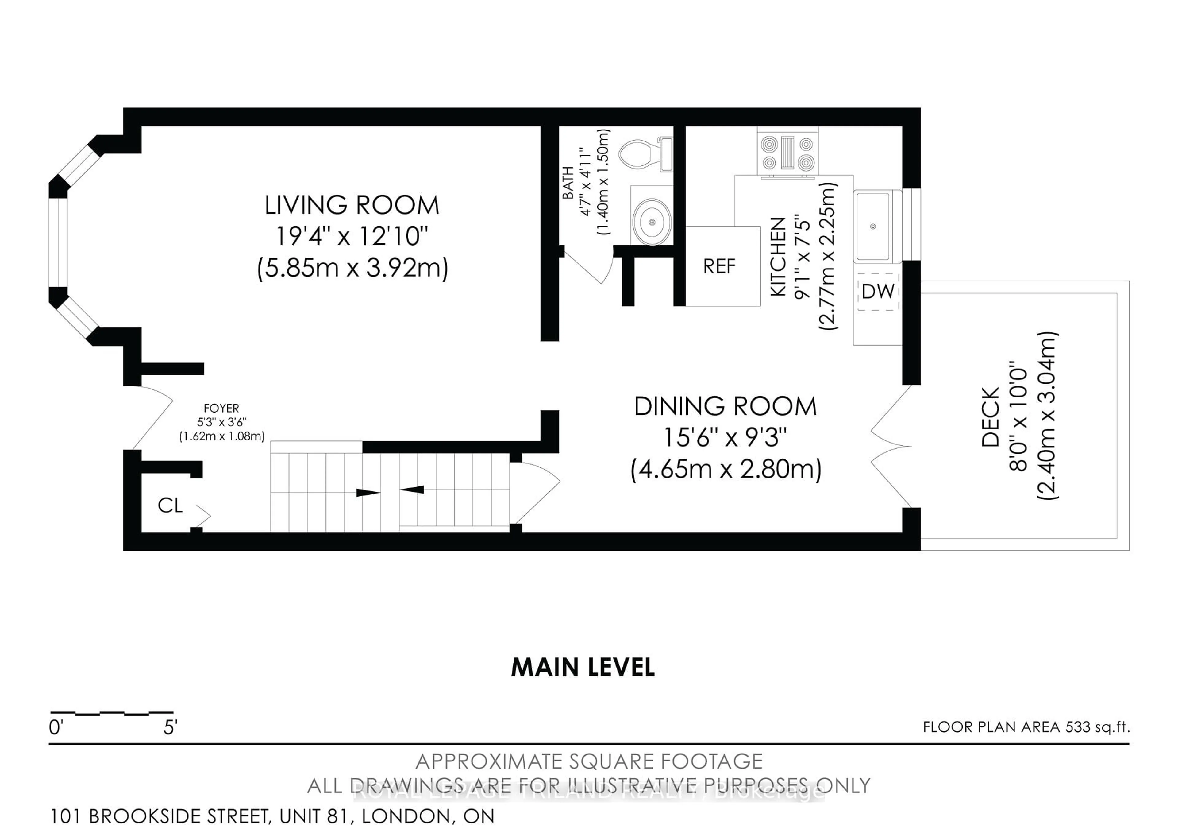 Floor plan for 101 Brookside St #81, London South Ontario N5Z 5C9