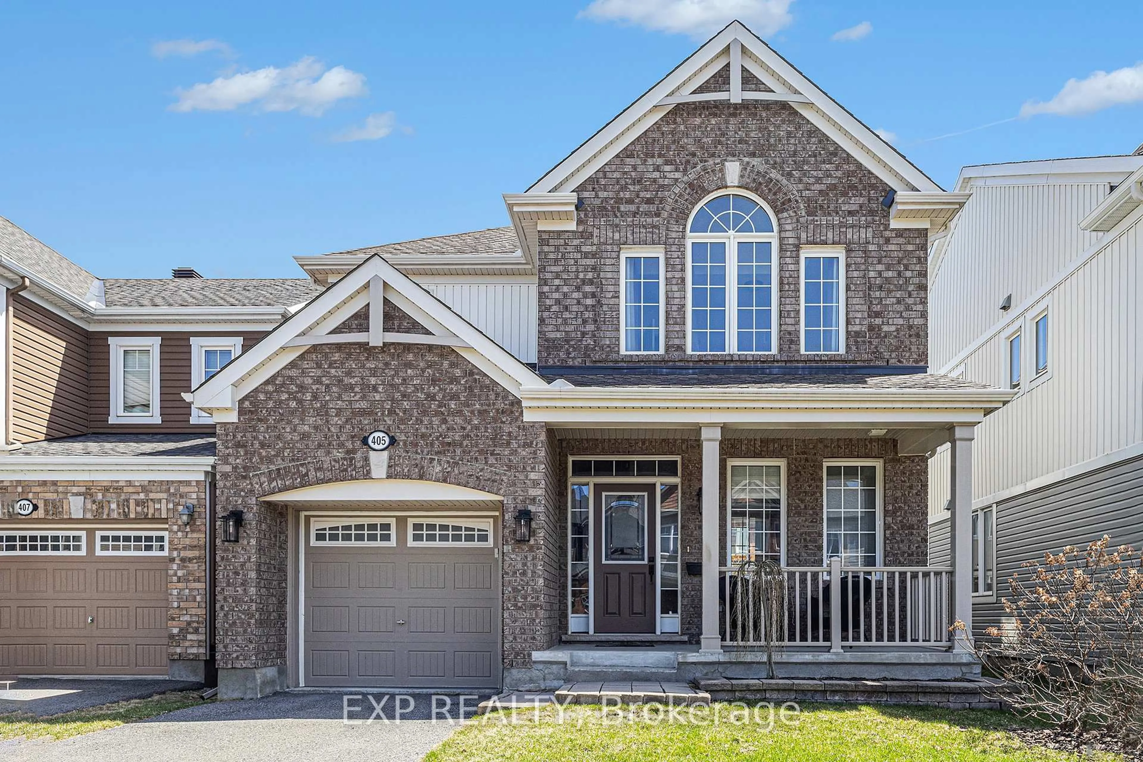 Home with brick exterior material, street for 405 Meadowhawk Cres, Ottawa Ontario K2J 5X1