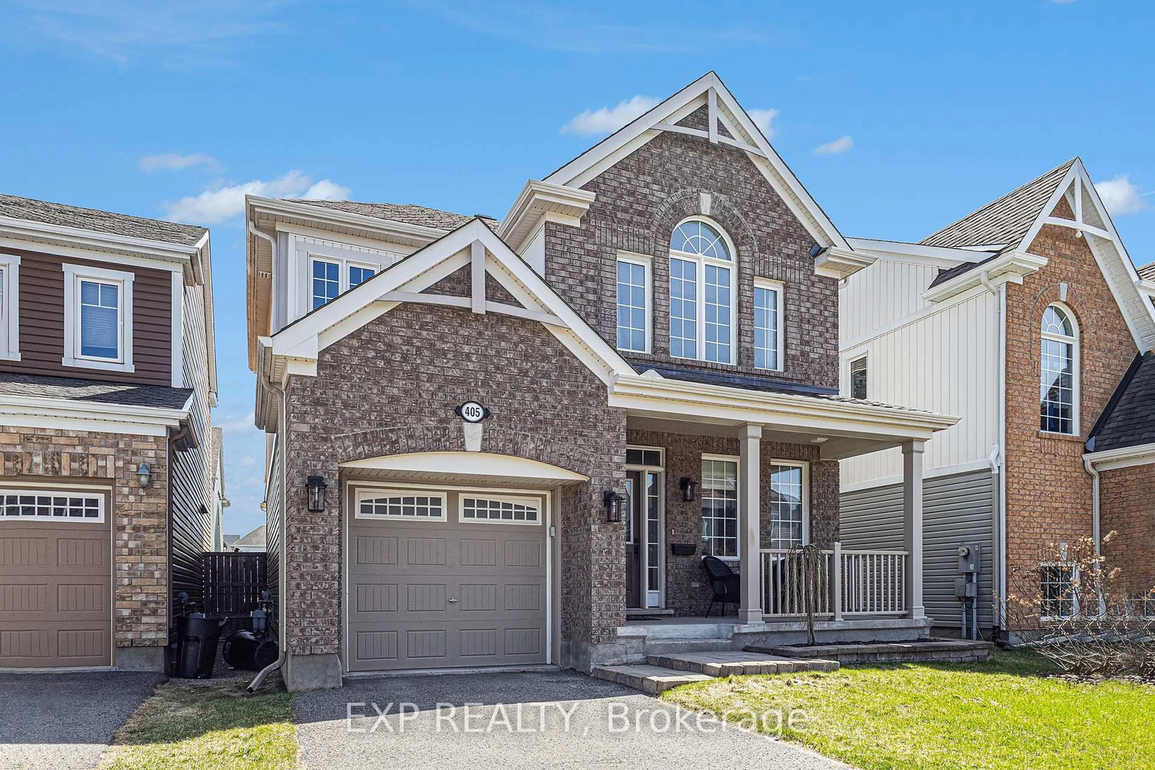 Home with brick exterior material, street for 405 Meadowhawk Cres, Ottawa Ontario K2J 5X1