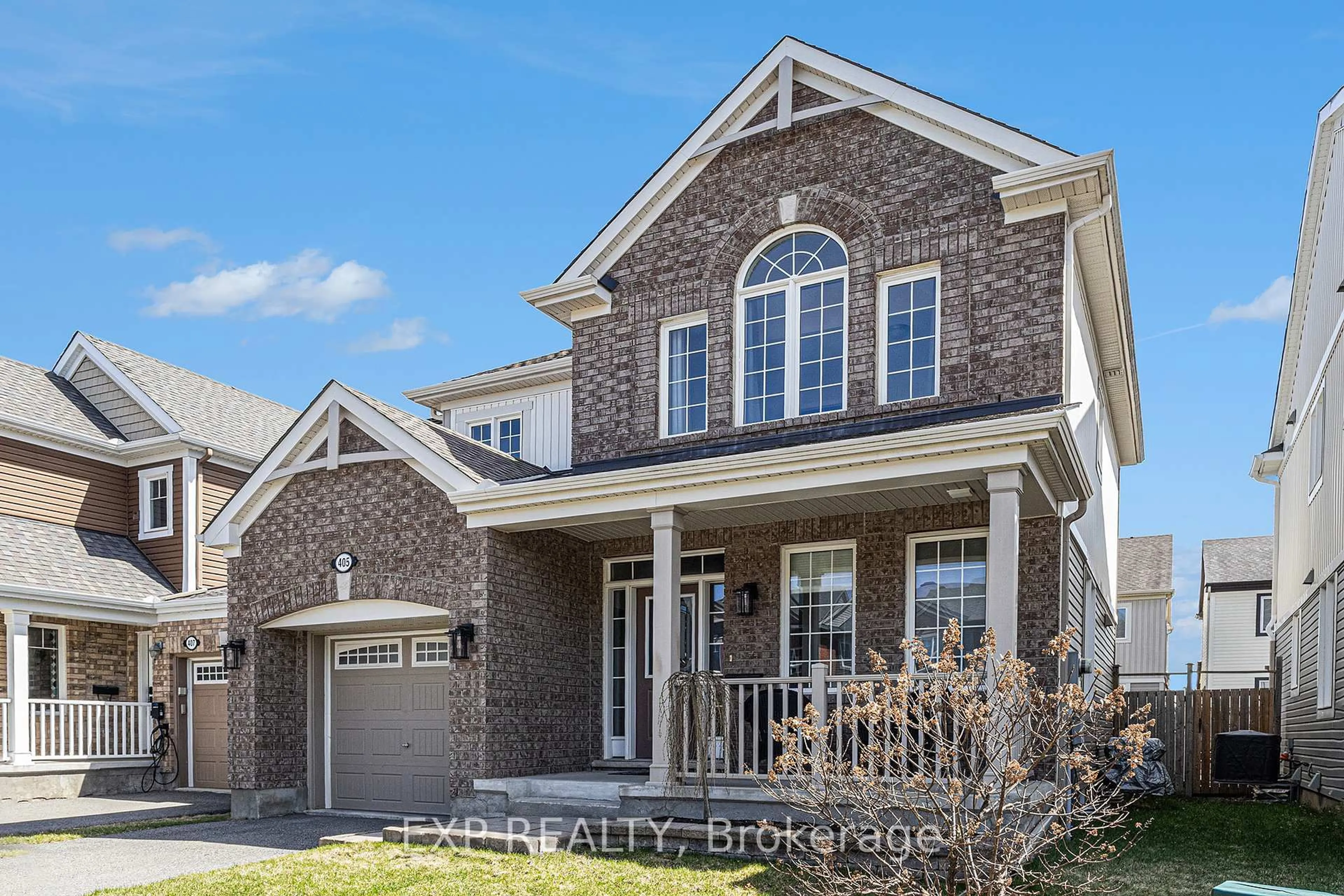 Home with brick exterior material, street for 405 Meadowhawk Cres, Ottawa Ontario K2J 5X1
