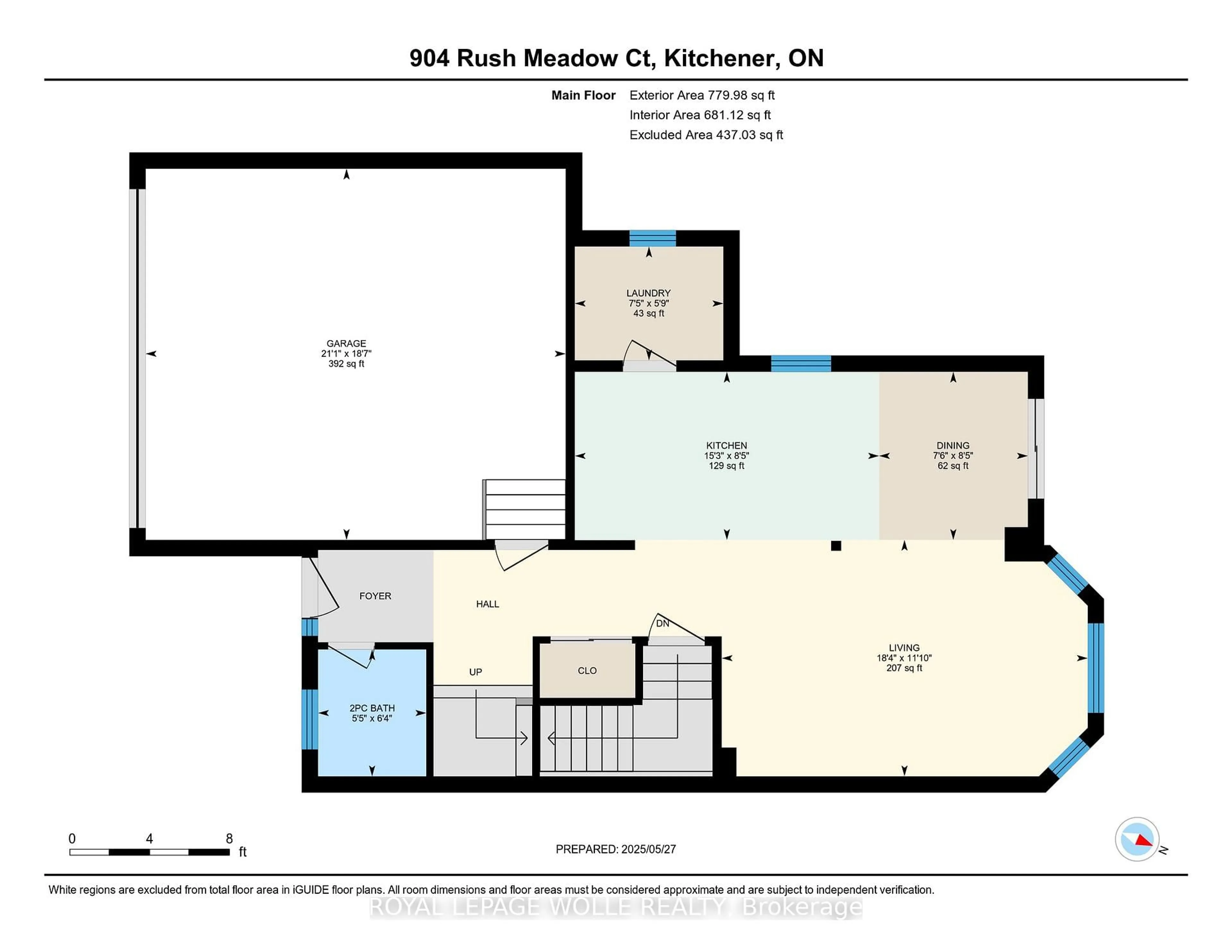 Floor plan for 904 Rush Meadow Crt, Kitchener Ontario N2R 1K9