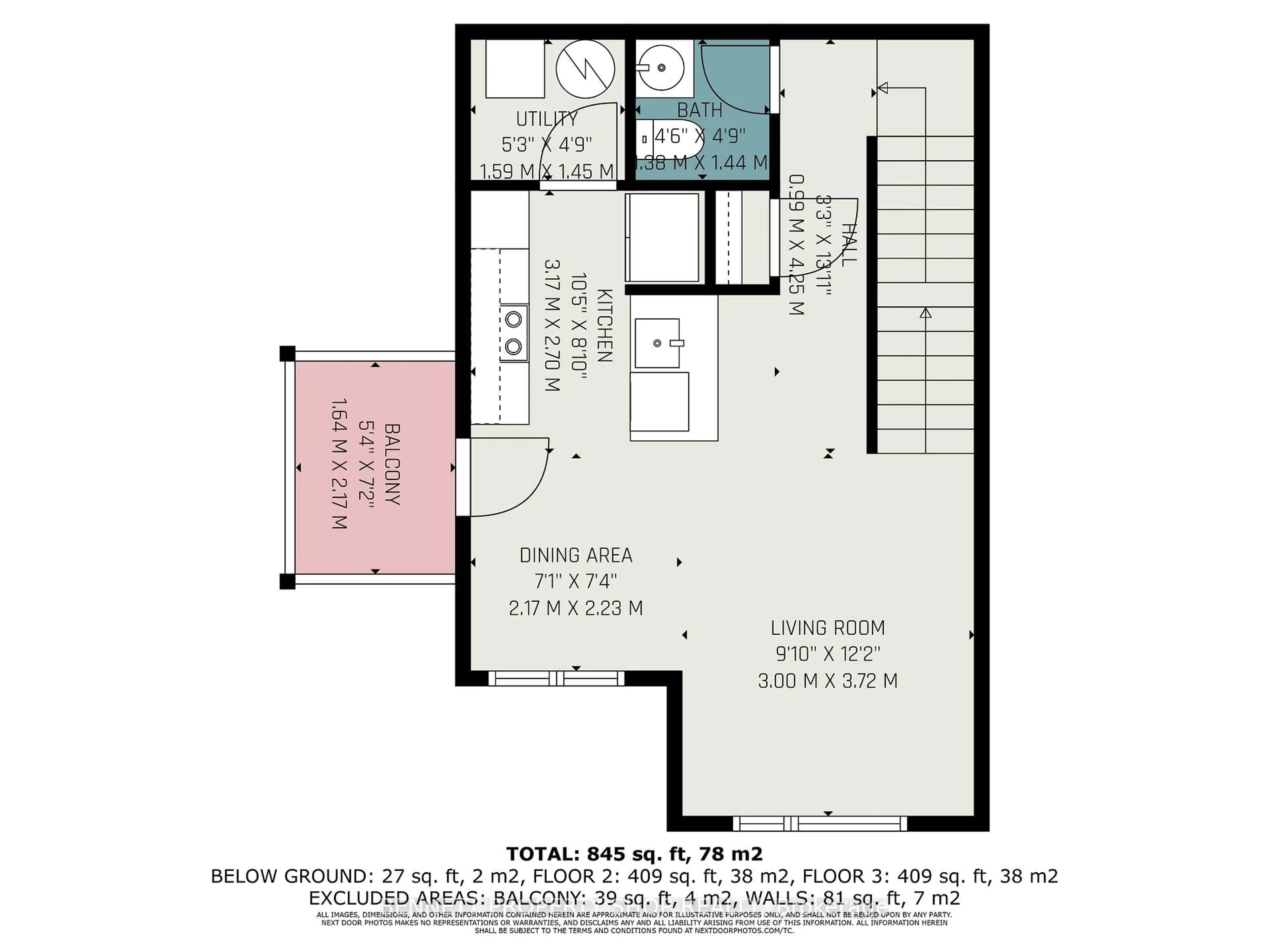 Floor plan for 302 Everest Private #B, Ottawa Ontario K1G 4E3